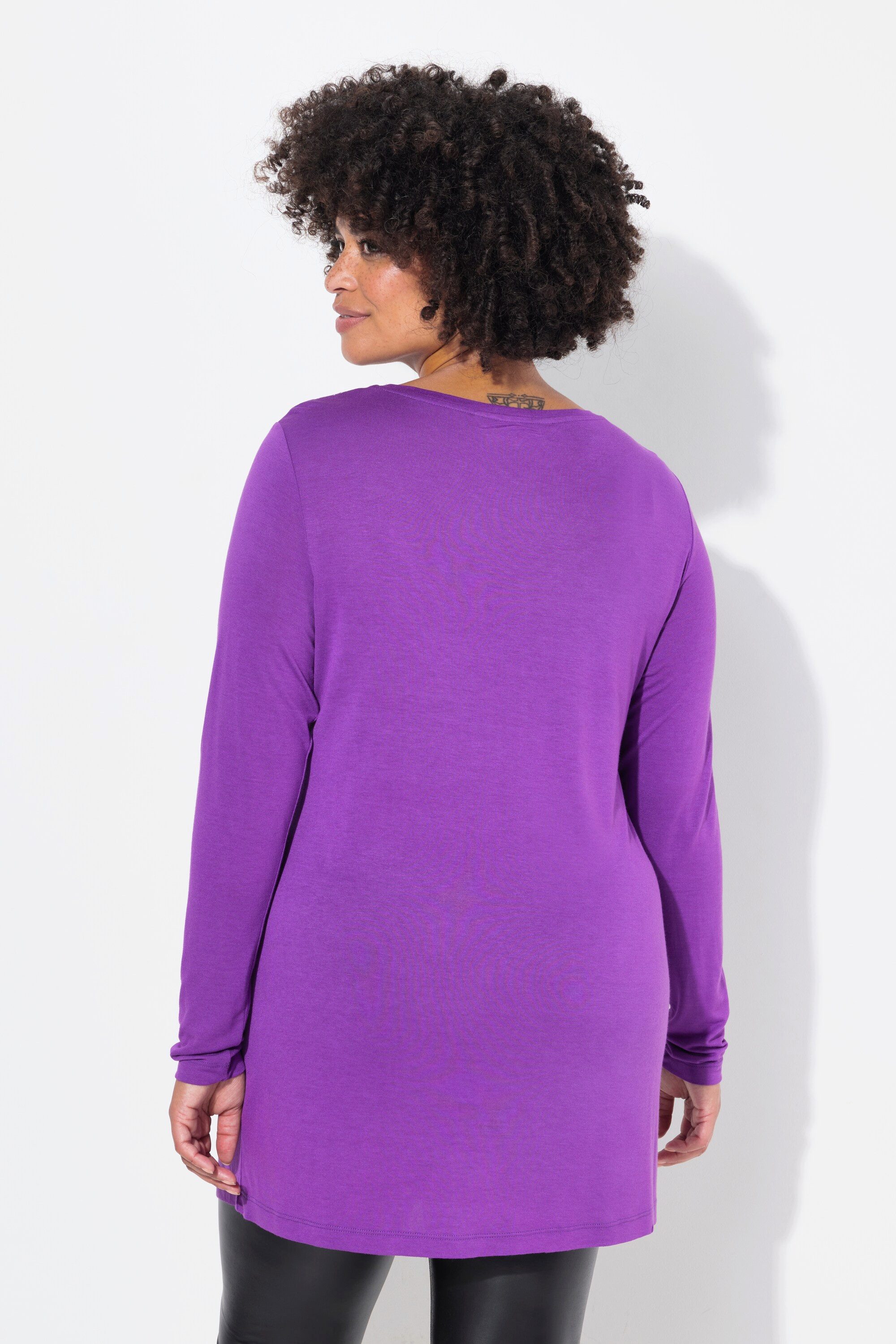 Angel of Style Longsleeve T-Shirt A-Linie silberner Sternendruck Langarm