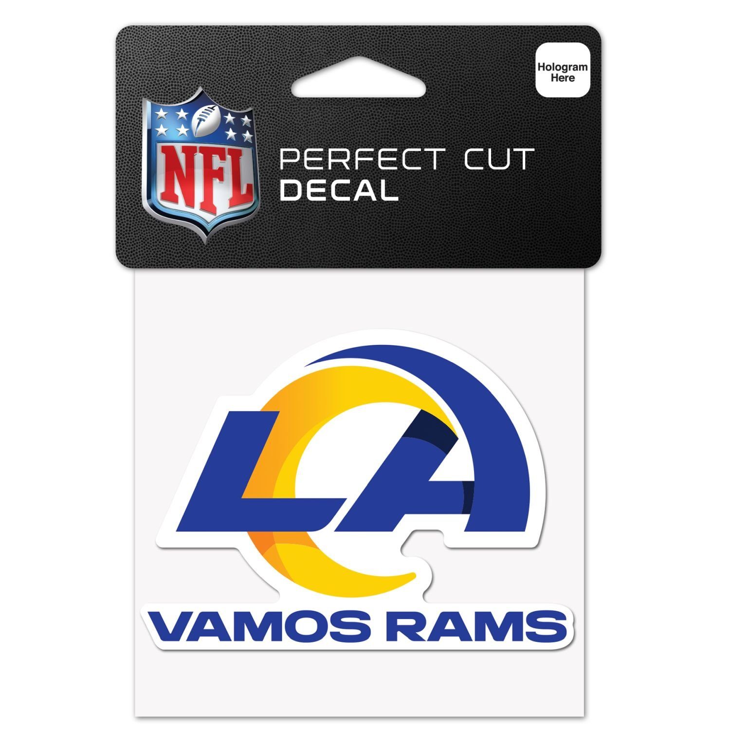 Rams Teams 10x10cm Los Wanddekoobjekt Cut NFL Slogan Angeles WinCraft Perfect Aufkleber