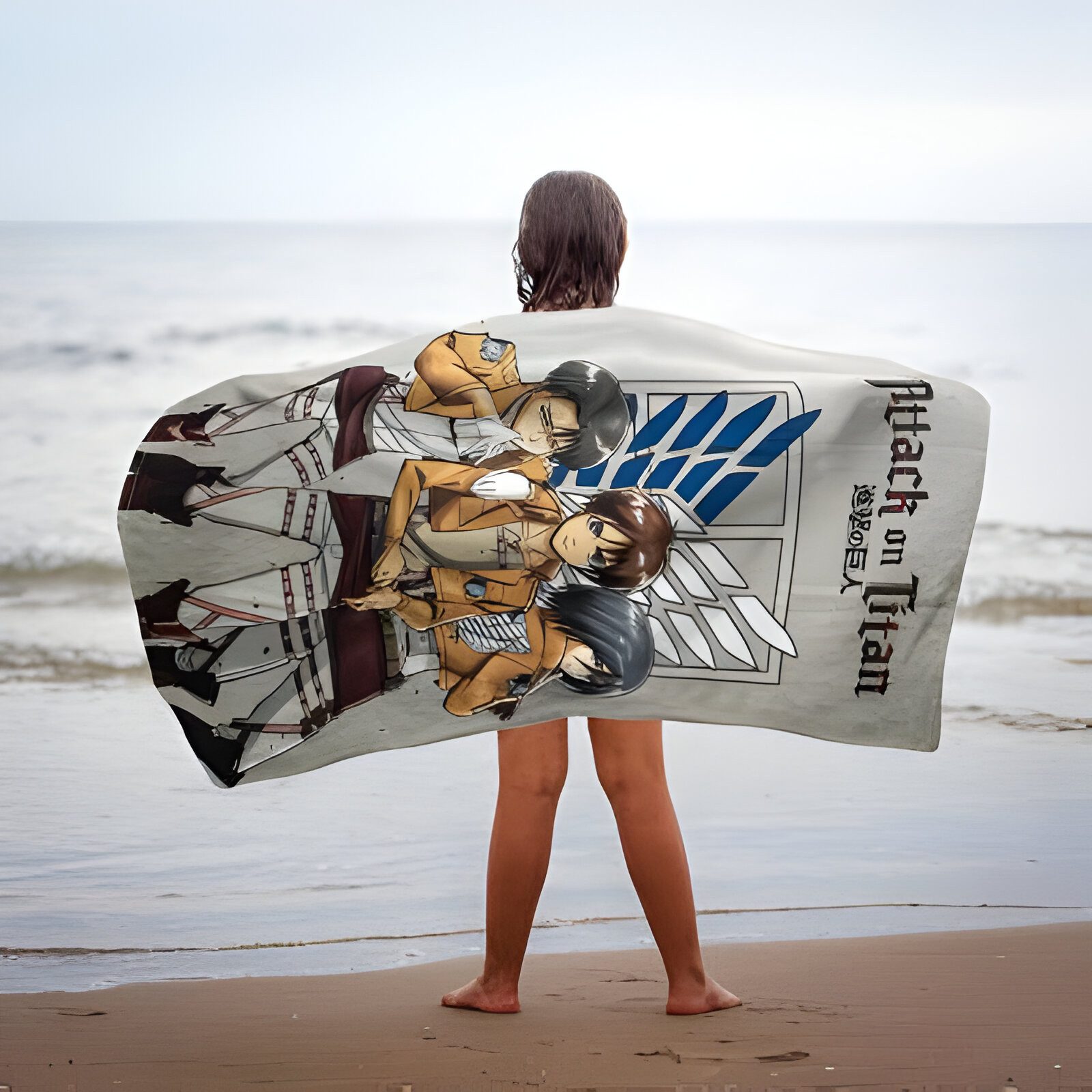 Attack on Titan Strandtuch Anime Attack on Titan Mikrofaser Handtuch Badetuch XL 70x140 cm