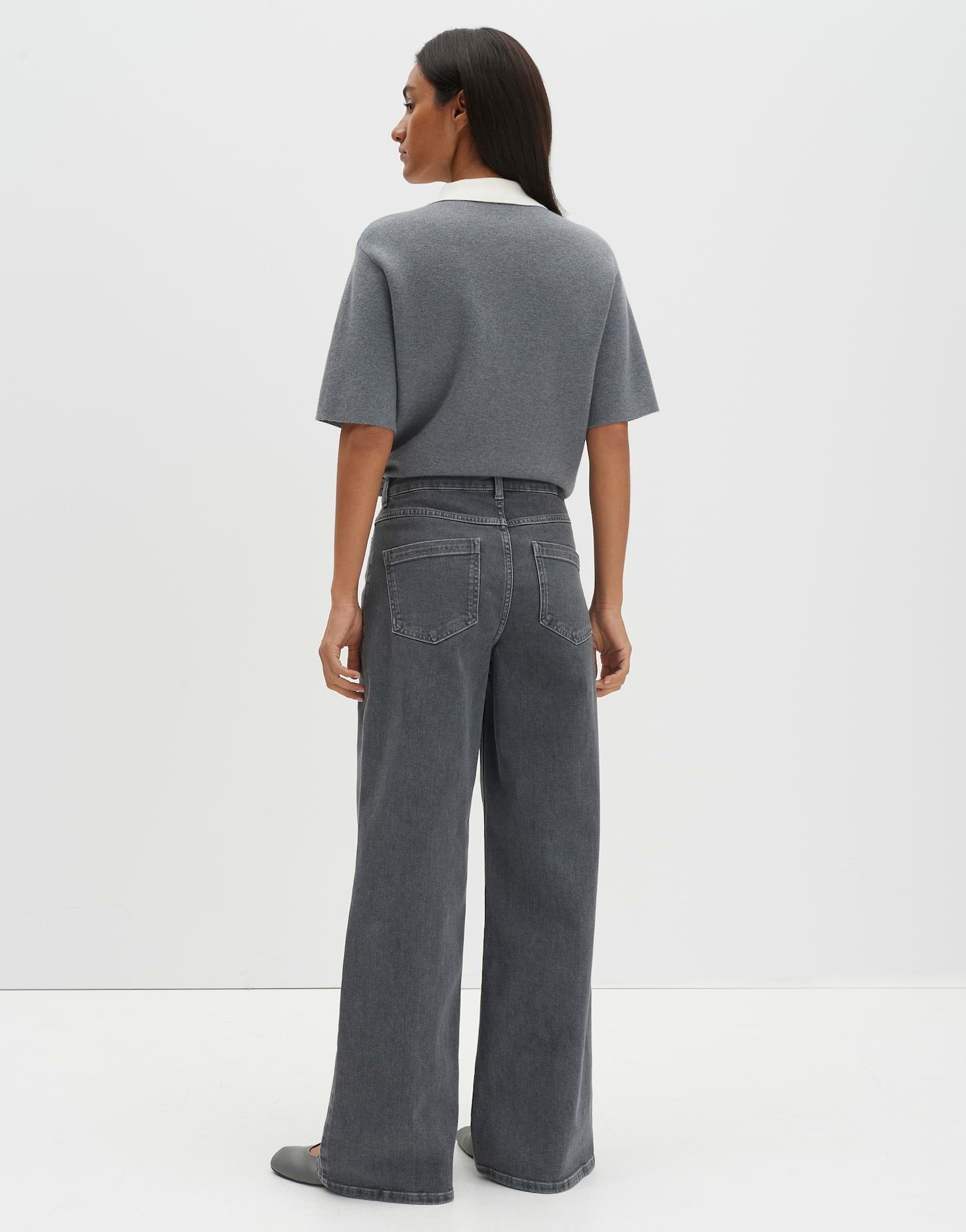 someday Weite Jeans CELLMA EDGE aus BCI Cotton Mix Mid Rise weiter, gerader Beinverlauf, authentische Waschung
