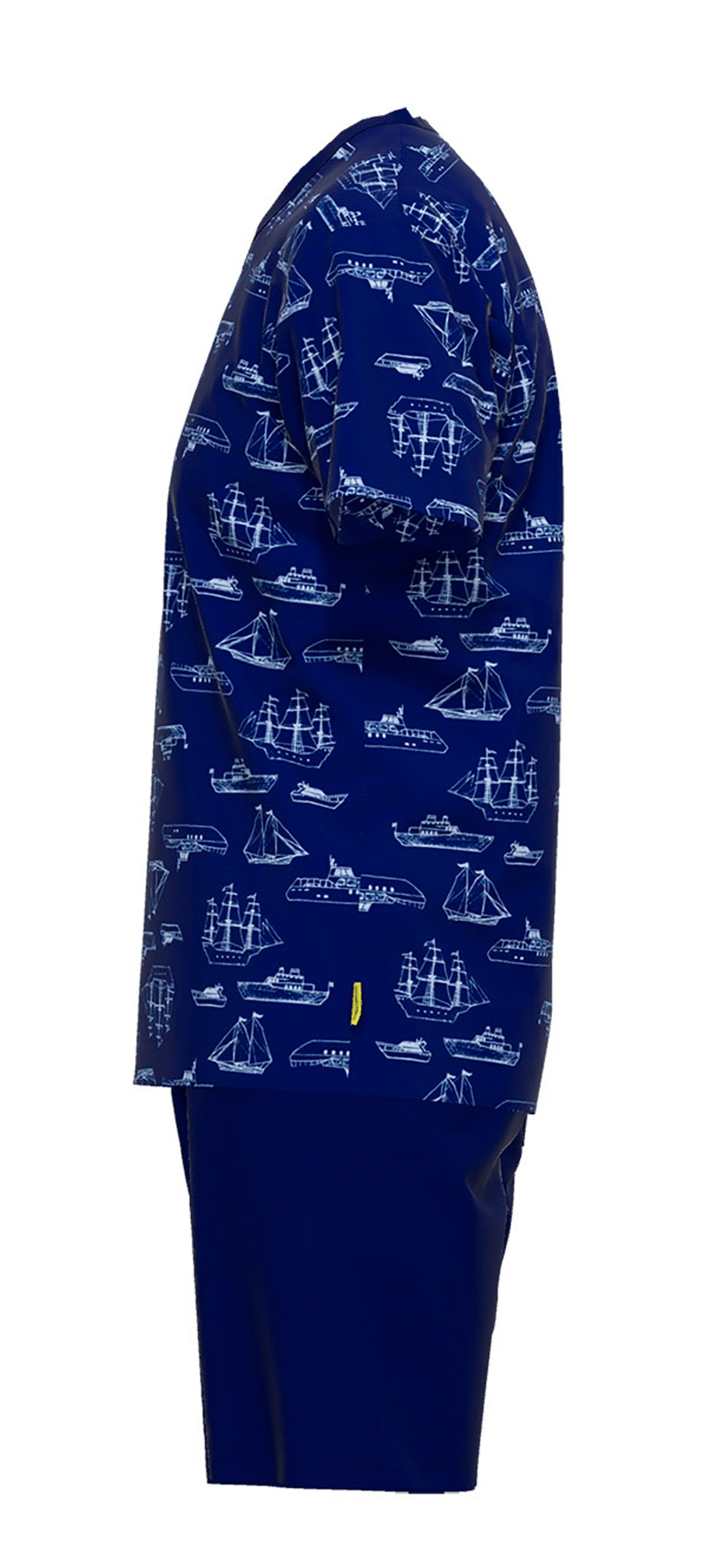 Schlafanzug in Herren Übergrößen Shorty Schlafanzug (2 allover Baumwolle tlg) Schiffe auch CECEBA