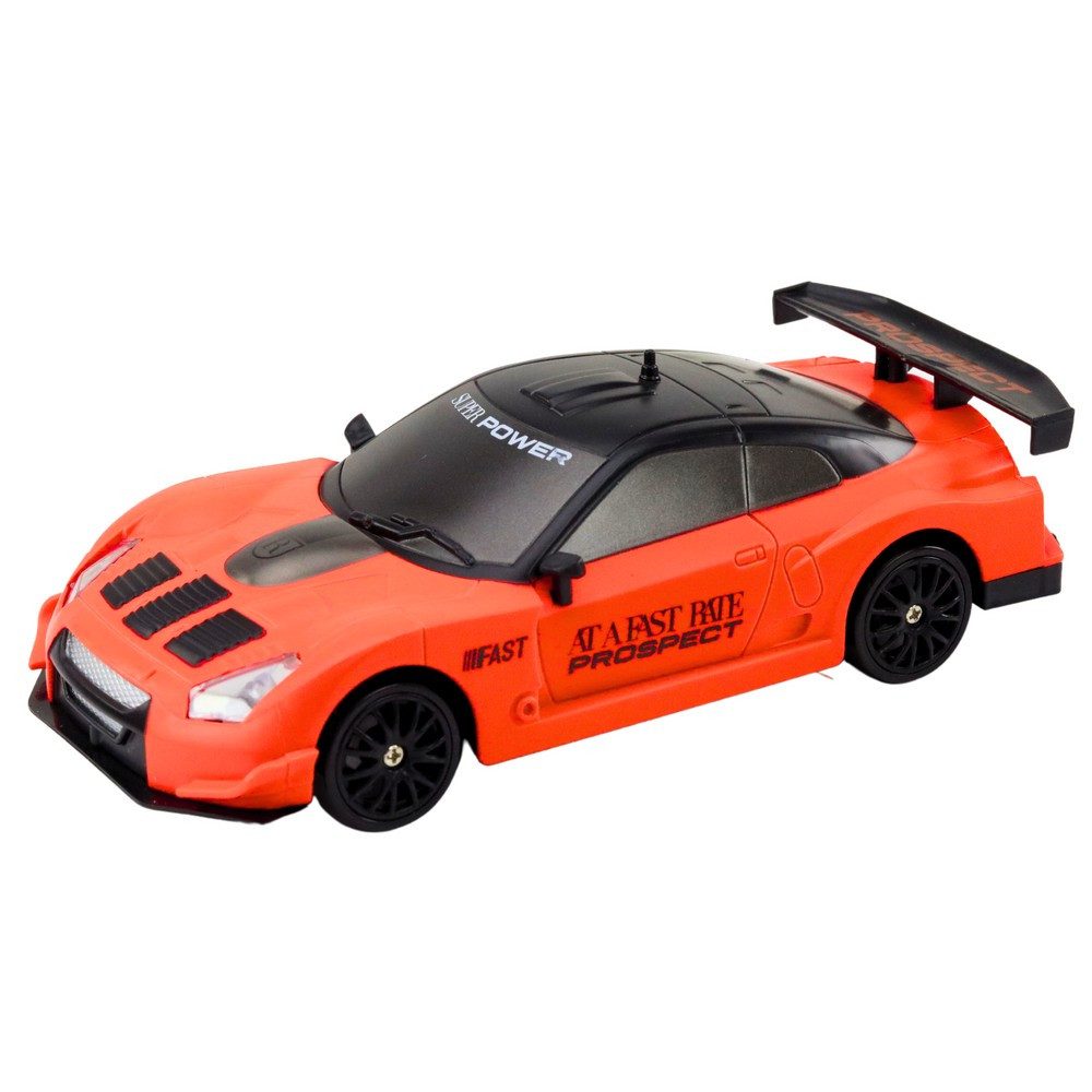 LEAN TOYS RC-Auto Driftrennwagen Sportflitzer Funkfahrzeug (Spar-Set, 1-tlg., 18 x 8,5 x 6 cm schnell), Driftfunktion, austauschbare Räder, 2,4 GHz, 15 km/h