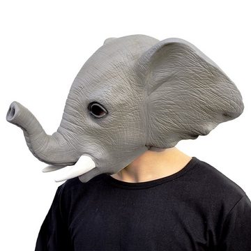 Metamorph Verkleidungsmaske Elefant Maske, Vollmaske aus Latex für den nächsten Besuch im Porzellanladen