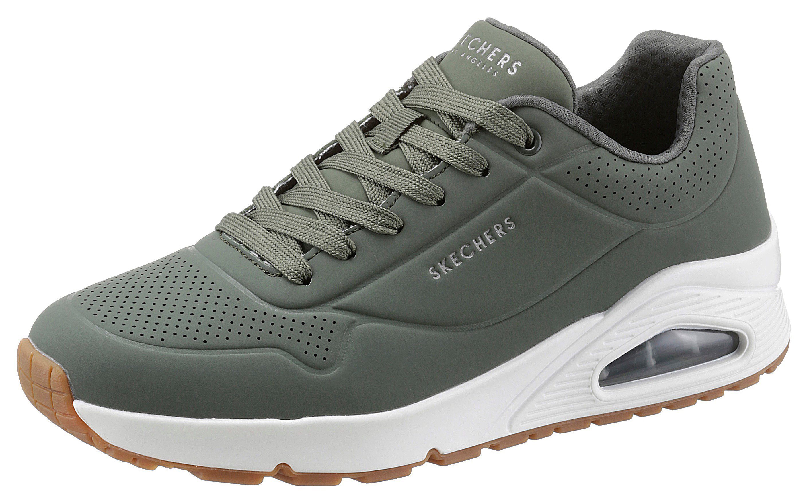 Skechers Uno - Stand on Air Sneaker mit Air-Cooled Memory Foam, Freizeitschuh, Halbschuh, Schnürschuh