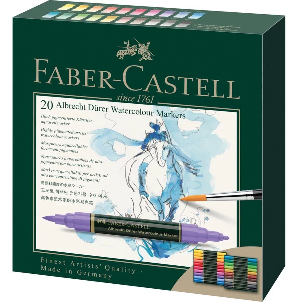 Albrecht Dürer Faber-Castell Künstleraquarellmarker, (20-tlg) Aquarellstifte