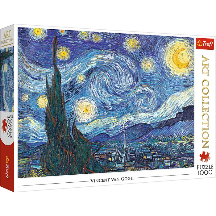 Trefl Puzzle Trefl 10560 Vincent van Gogh Sternennacht Puzzle 1000 Puzzleteile Made in Europe