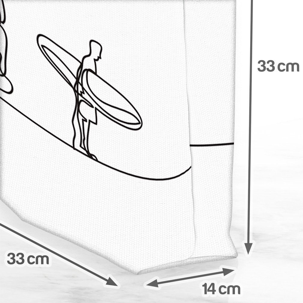 Surfer Beach VOID aus weiss gelb van Camping Grafik (1-tlg), urlaub zelt Van Camper Henkeltasche