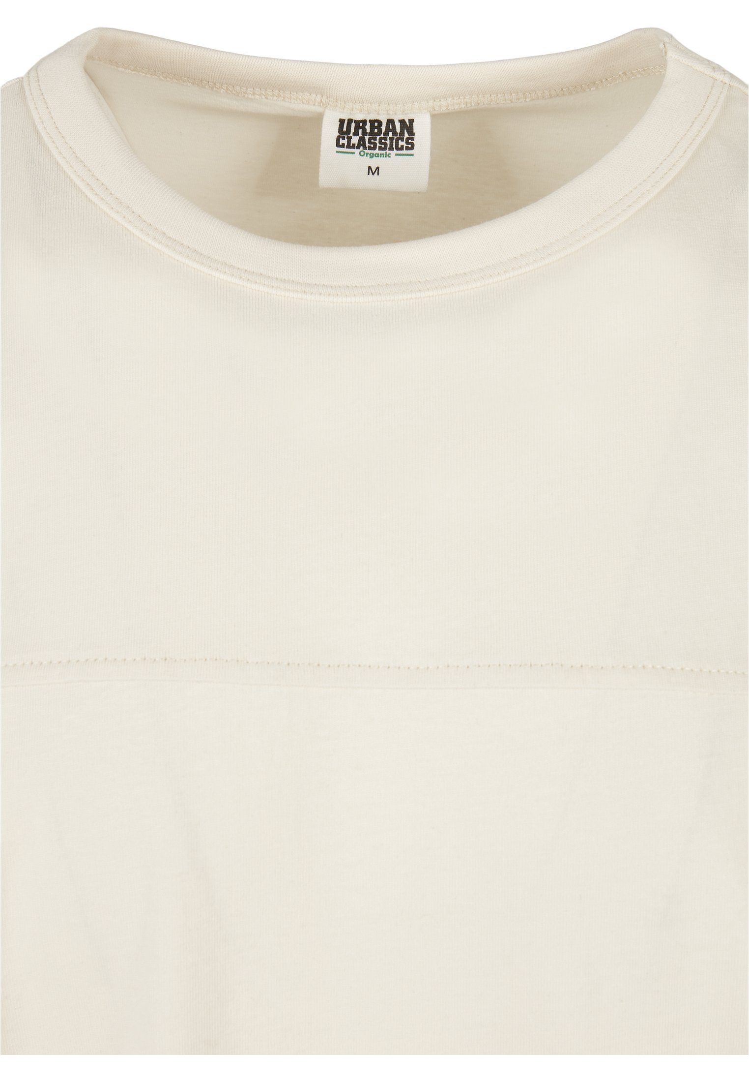 Organic Curved Short whitesand Männer Oversized CLASSICS (1-tlg) T-Shirt URBAN Cotton LS