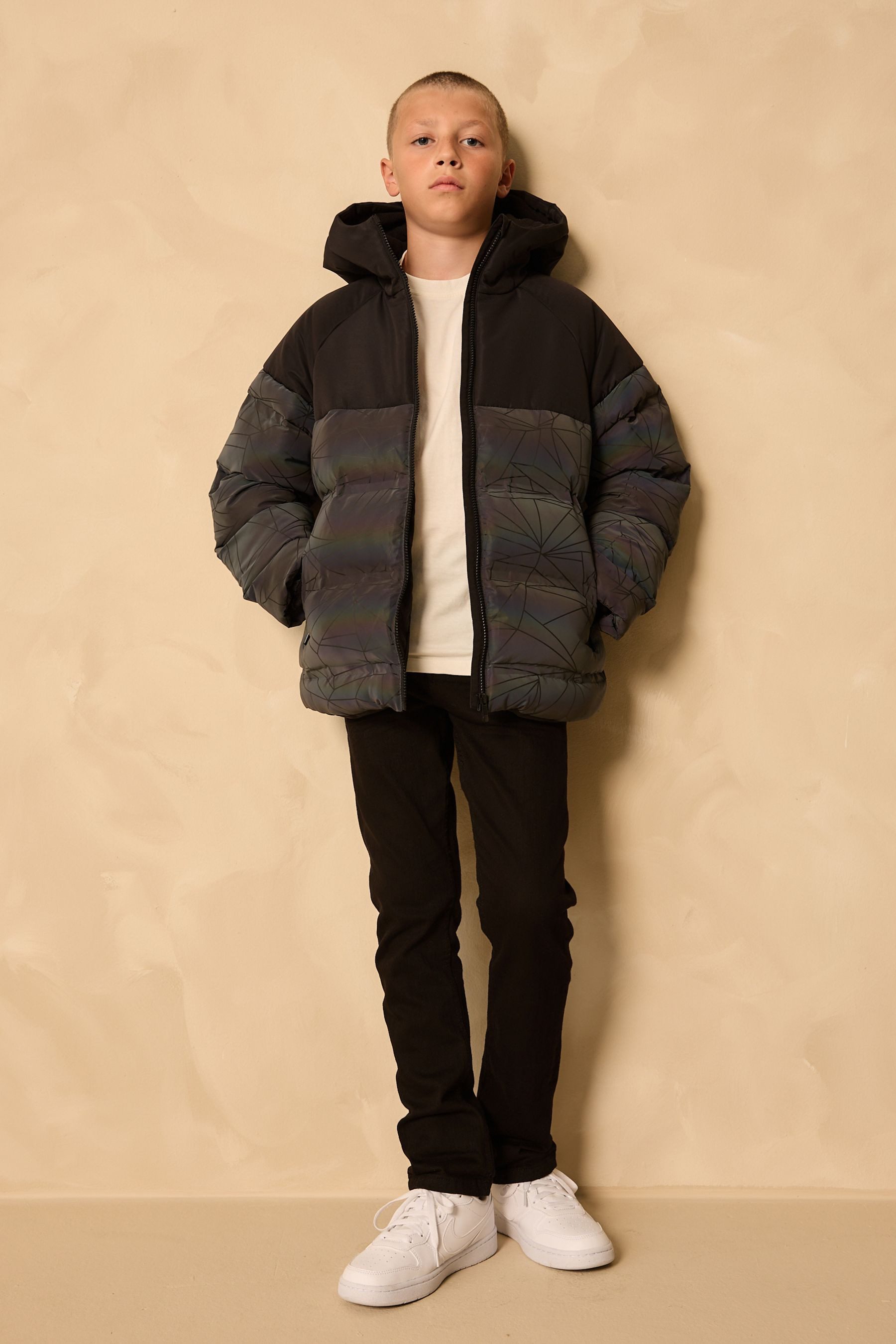 Next Steppjacke Wasserabweisender, reflektierender Mantel (1-St)
