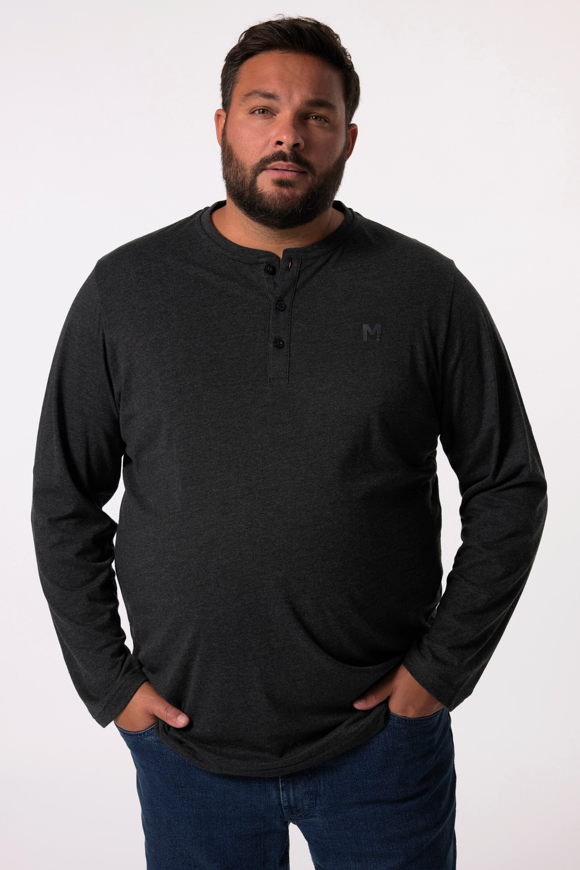Men Plus T-Shirt Men+ Henley Basic günstig online kaufen