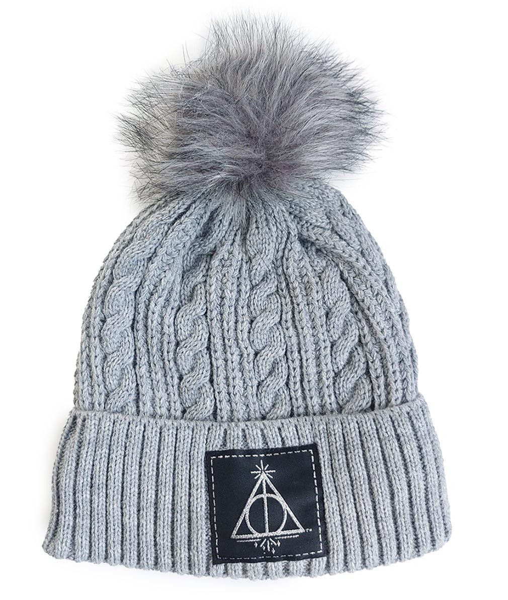 Harry Potter Bommelmütze Deathly Hallows Pom Beanie Strickmütze Bommelmütze