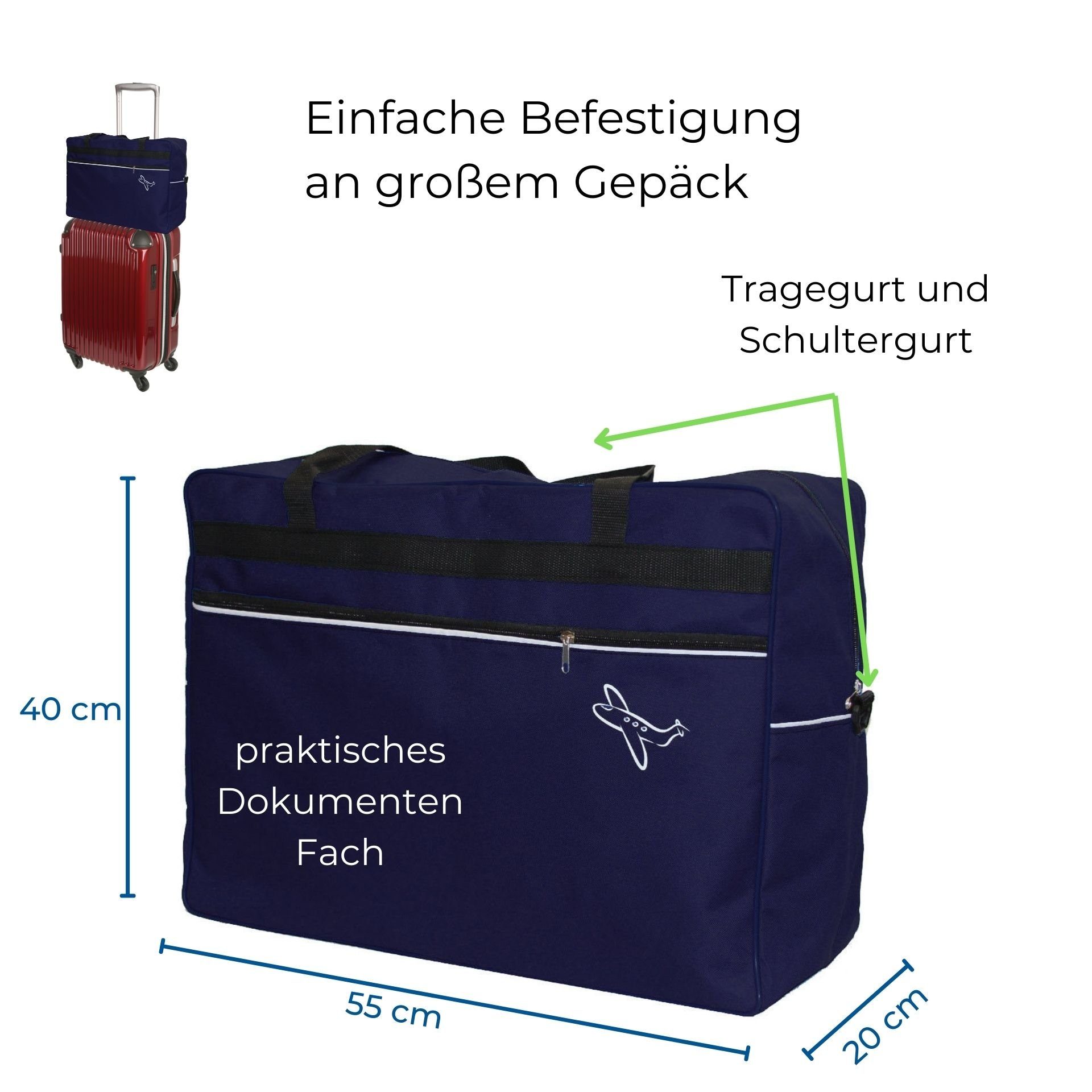 Aves-24 Reisetasche REISETASCHE 55 x 40 x 20 cm Boardgepäck Reise Koffer HA günstig online kaufen