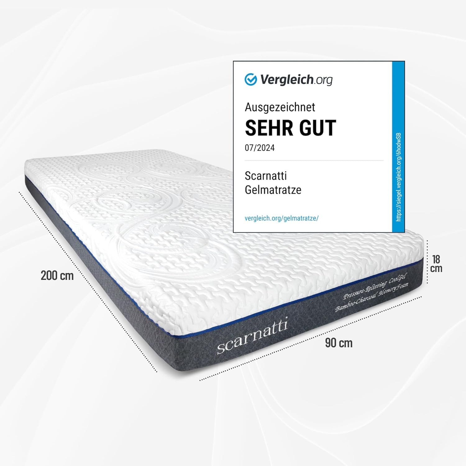 Gelschaummatratze Scarnatti™ Kaltschaummatratze 7-Zonen - mit CoolGel & Gel günstig online kaufen