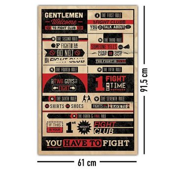 PYRAMID Poster Fight Club Poster Rules 61 x 91,5 cm