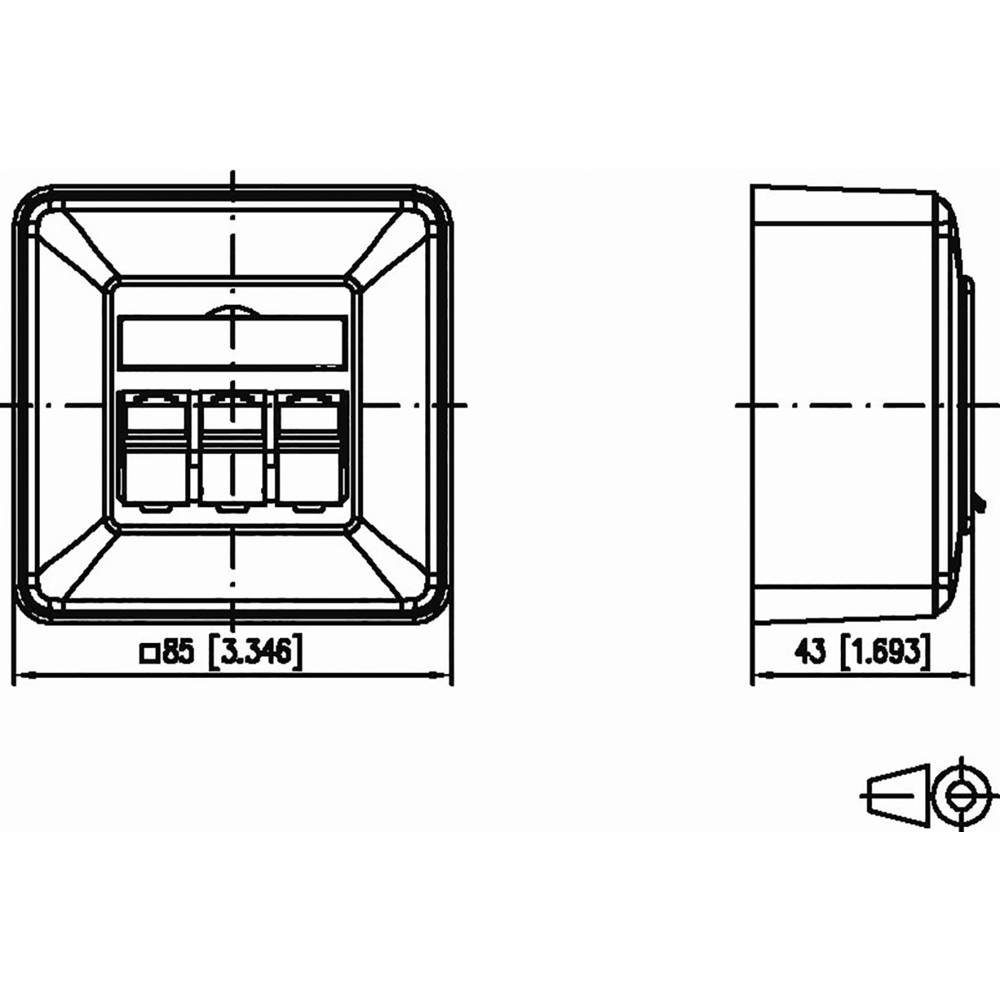 Metz Connect Netzwerkdose 1309130002-E Netzwerk-Adapter, Modulfähig