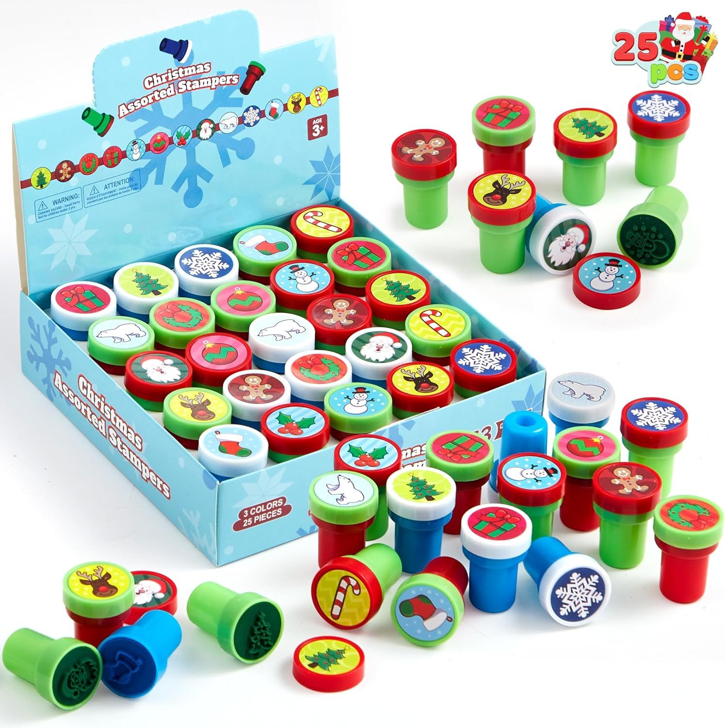 JOYIN Stempel JOYIN Weihnachts Gummistempel, 25er Set