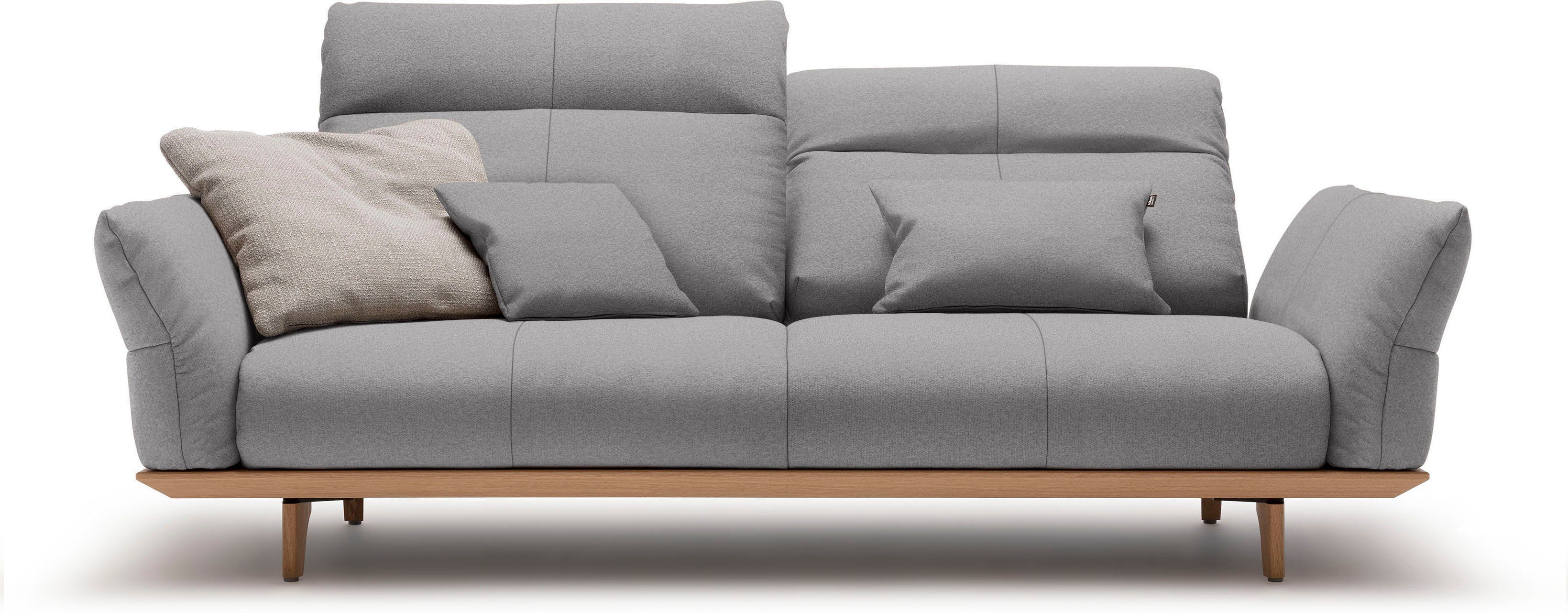 hülsta sofa 3-Sitzer hs.460, Sockel in Eiche, Füße Eiche natur, Breite 208 cm