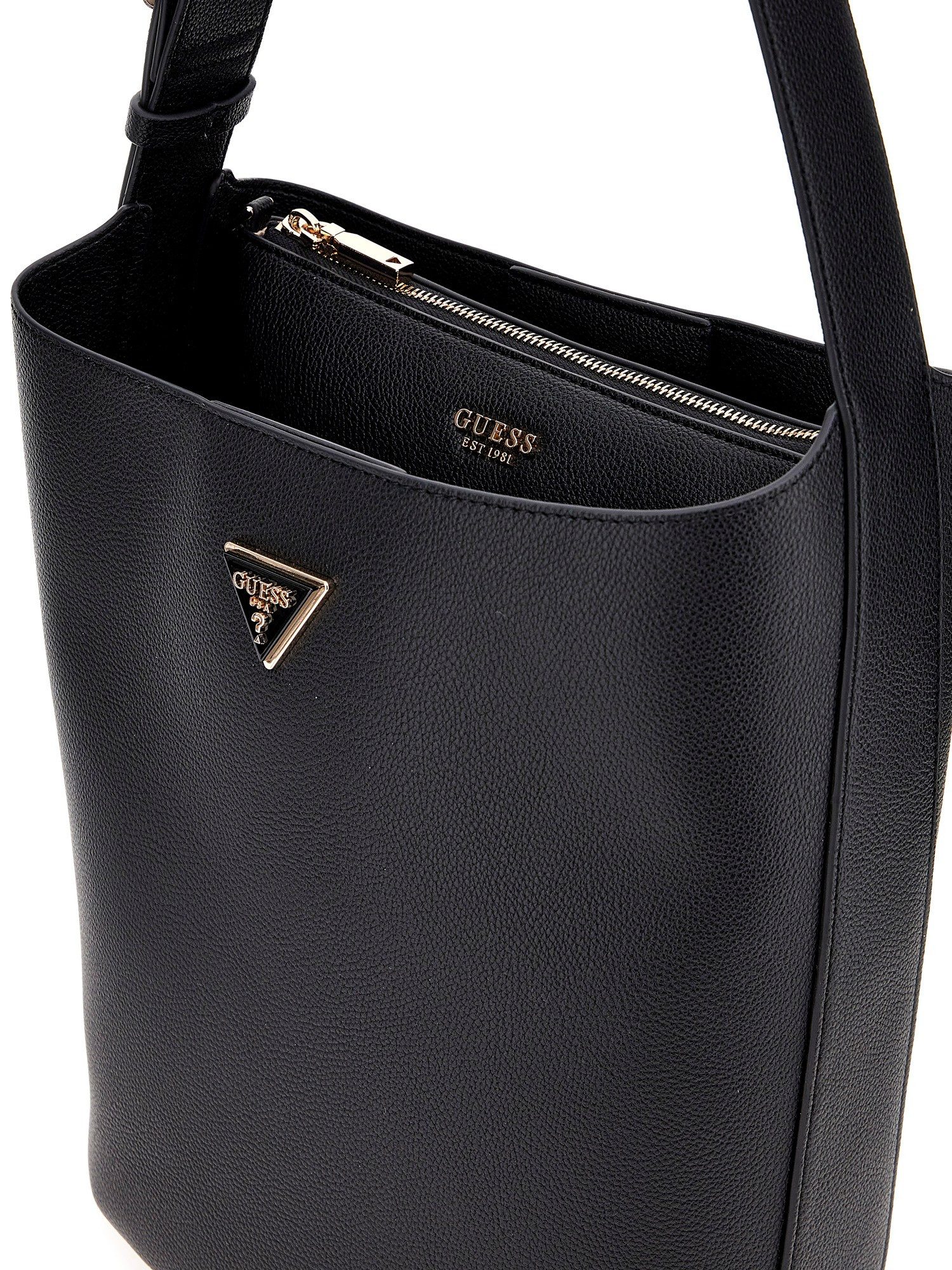 Guess Umhängetasche HWBG6974040 MERIDIAN II BUCKET Woman Handtasche (Stück, 1-tlg., 1), Logoschriftzug