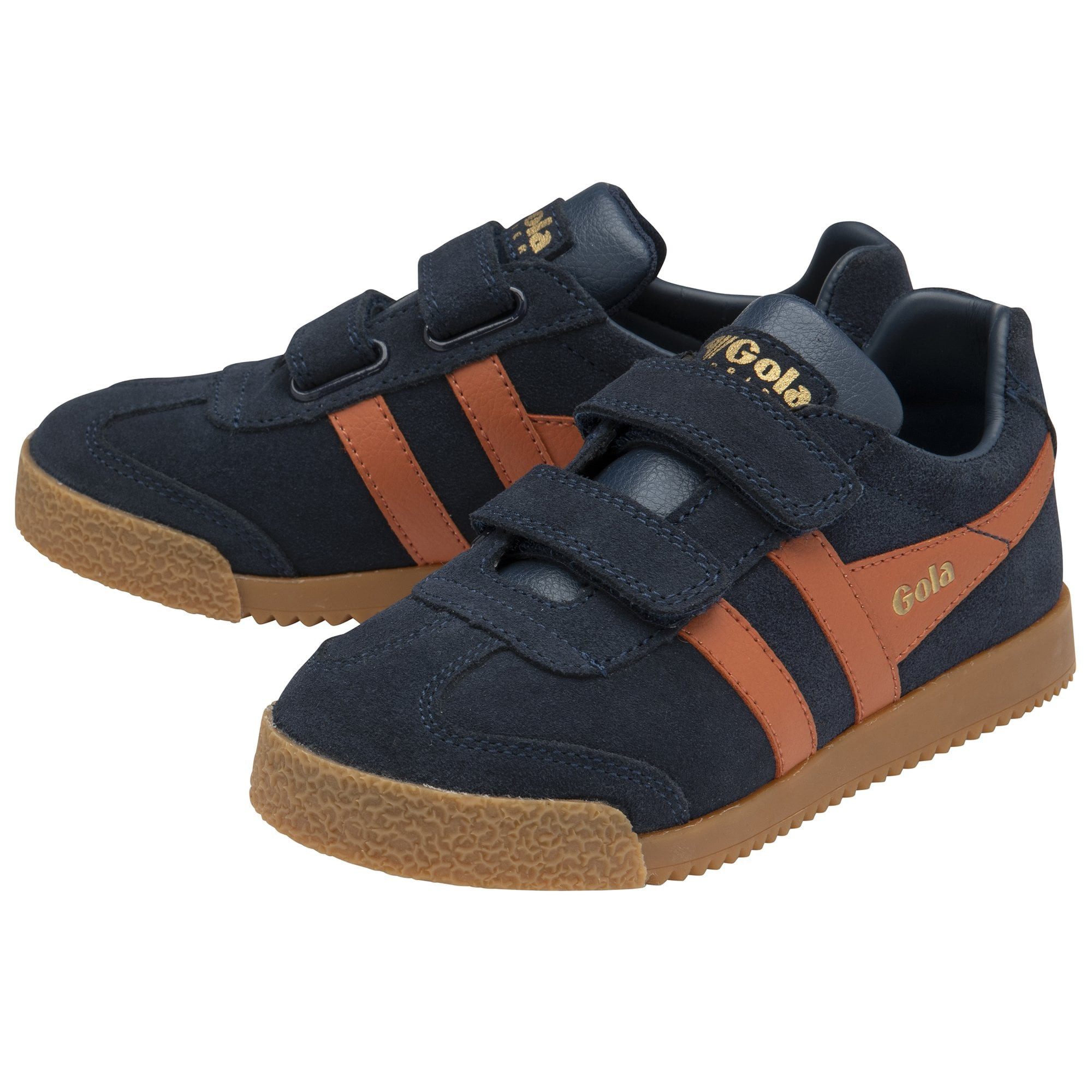 Harrier 2025 (Wildleder,Klettverschluss) navyblau/orange Kinder Sneaker