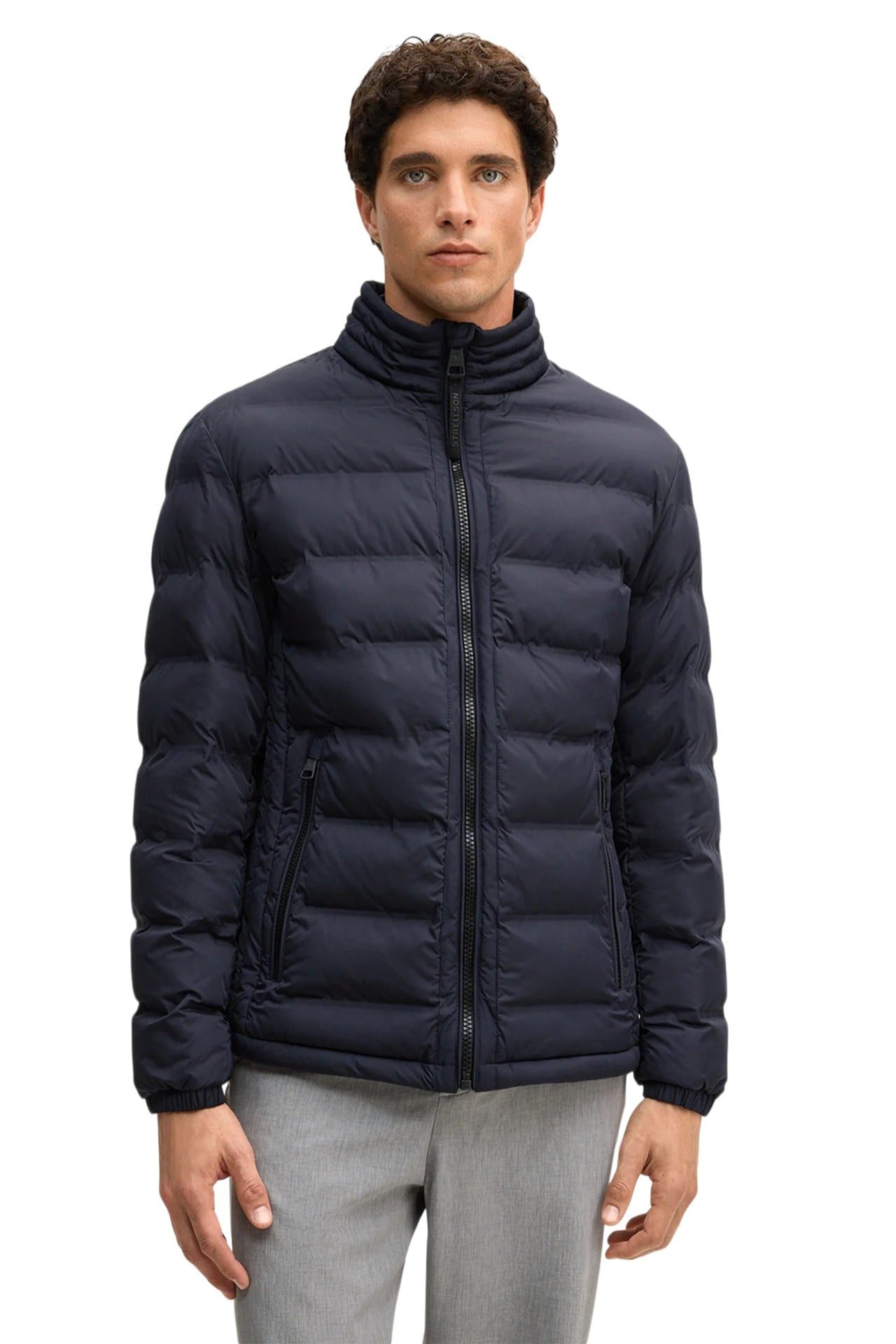 Strellson Steppjacke Comiso Fused (perfekte Wärmeisolierung, Stehkragen) dunkelblau Herren