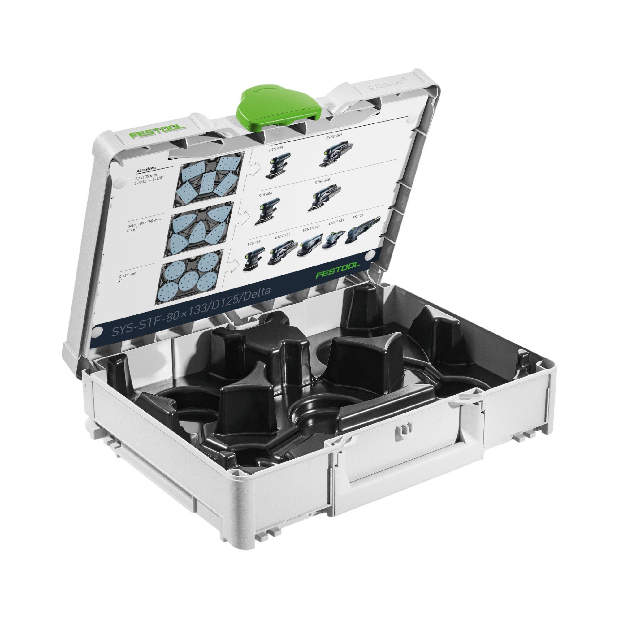 FESTOOL Werkzeugkoffer SYS-STF-D77/D90/93V Systainer Schleifmittel Organizer (576784)