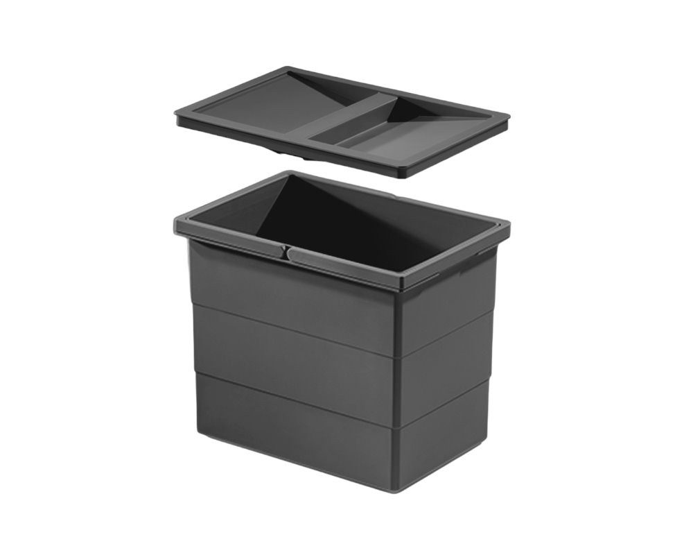 Hailo Мусорные урны Hailo Inneneimer 1129959 mit Deckel dunkelgrau 18 Liter 2 Henkel