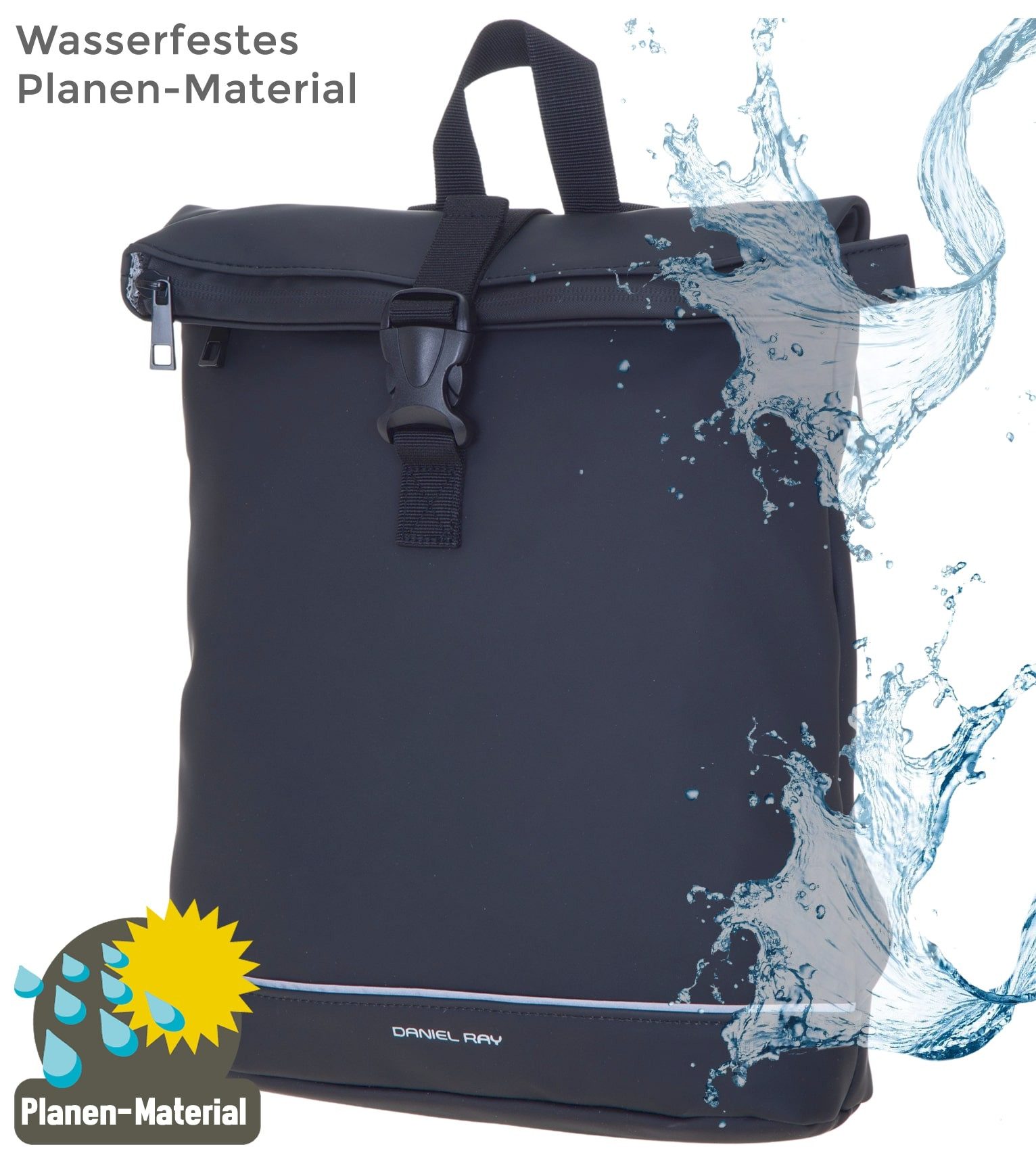 Daniel Ray Rucksack Damen Cityrucksack Daypack small klein Jeff wasserabweisend, A4 Damenrucksack Handtaschenrucksack backpack 251092 + Schlüsseletui