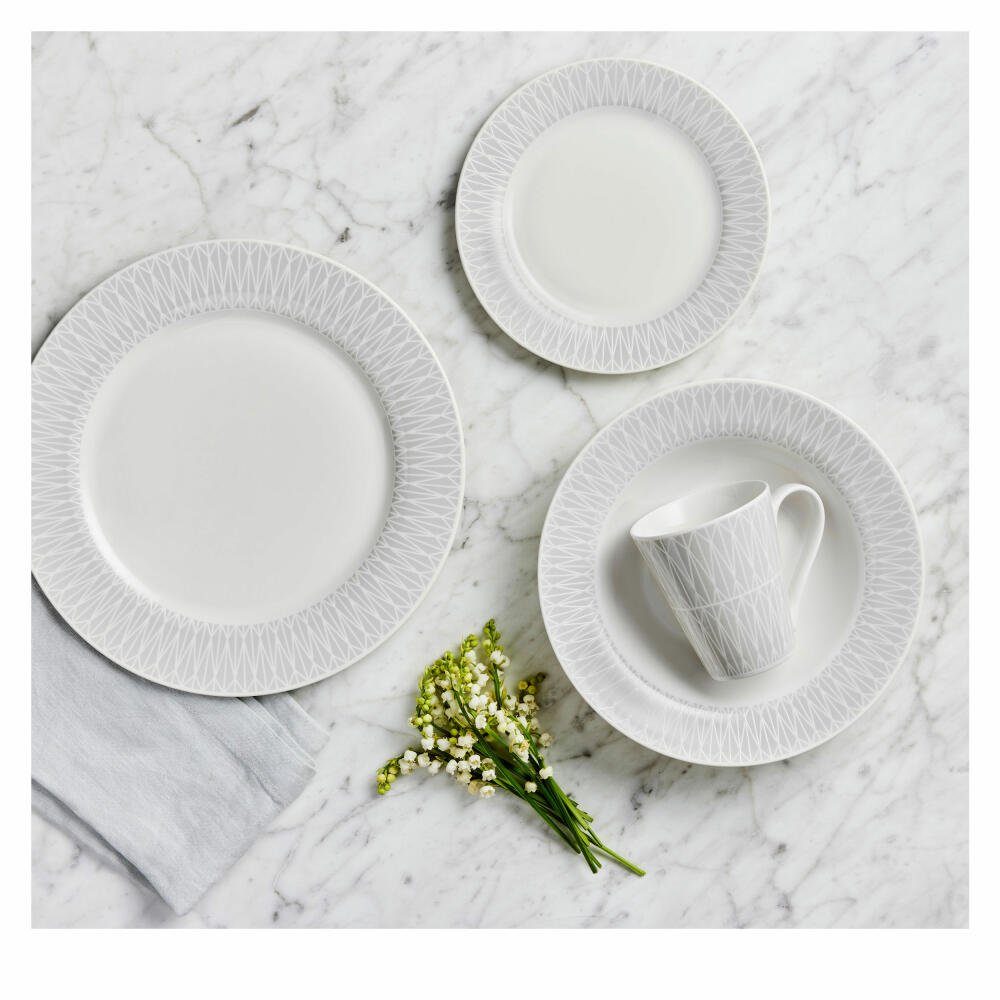 Maxwell & Williams Tafelservice ZENITH Set 16-tlg. Grau (16-tlg), 4 Personen, Porzellan