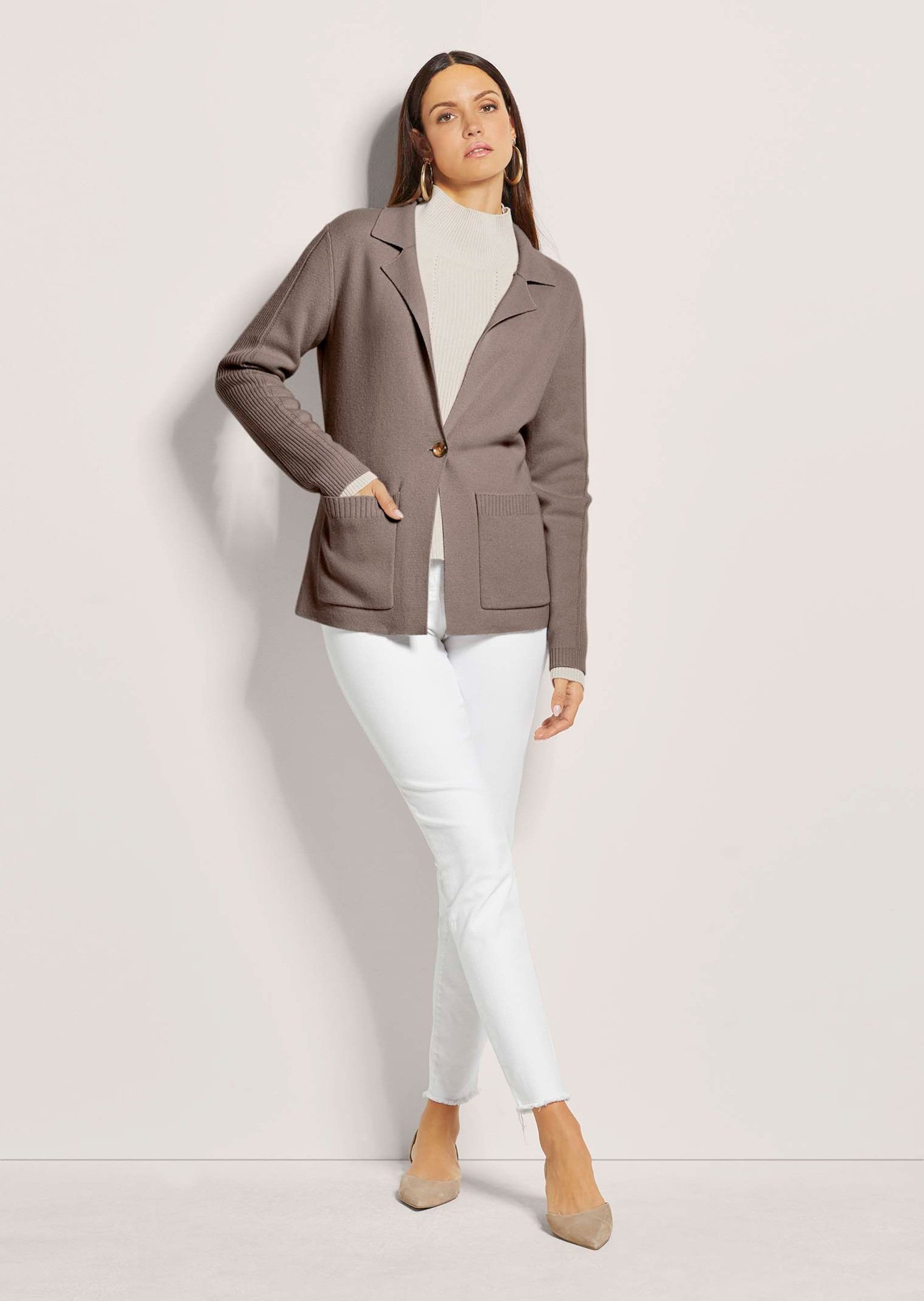 MADELEINE Strickjacke Strickblazer mit Kaschmir günstig online kaufen