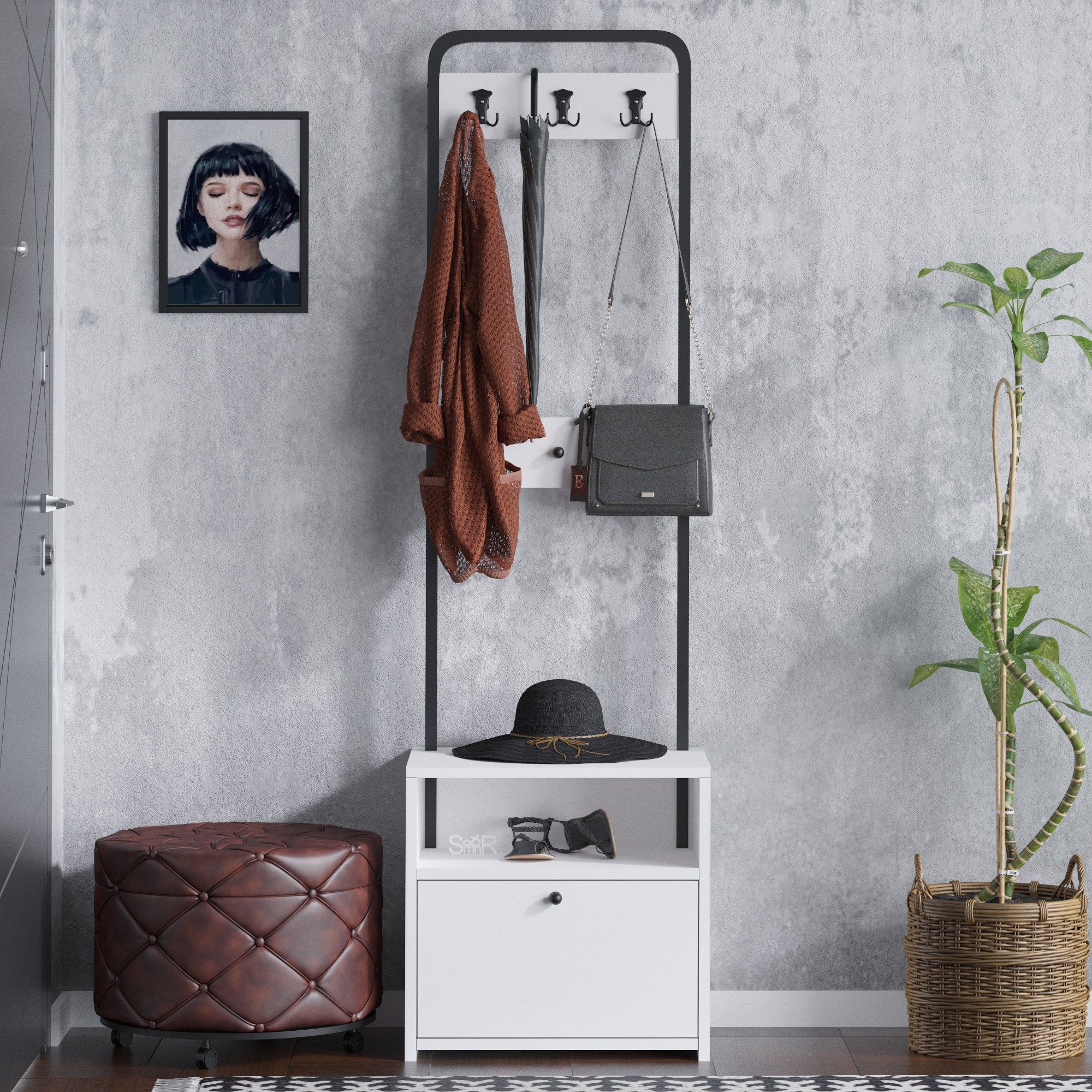 Skye Decor Garderobenständer 100% MELAMINE COATED PARTICLE BOARD, 170 cm x 35 cm x 50 cm D1404