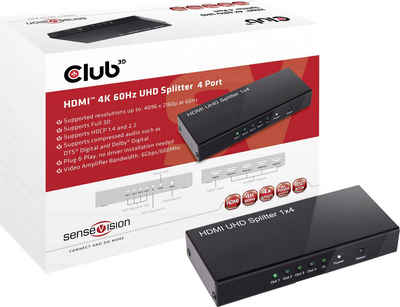 CLUB3D CLUB3D Club 3D SenseVision HDMI 2.0 4K 60Hz UHD Splitter 4-Port CSV... HDMI-Kabel