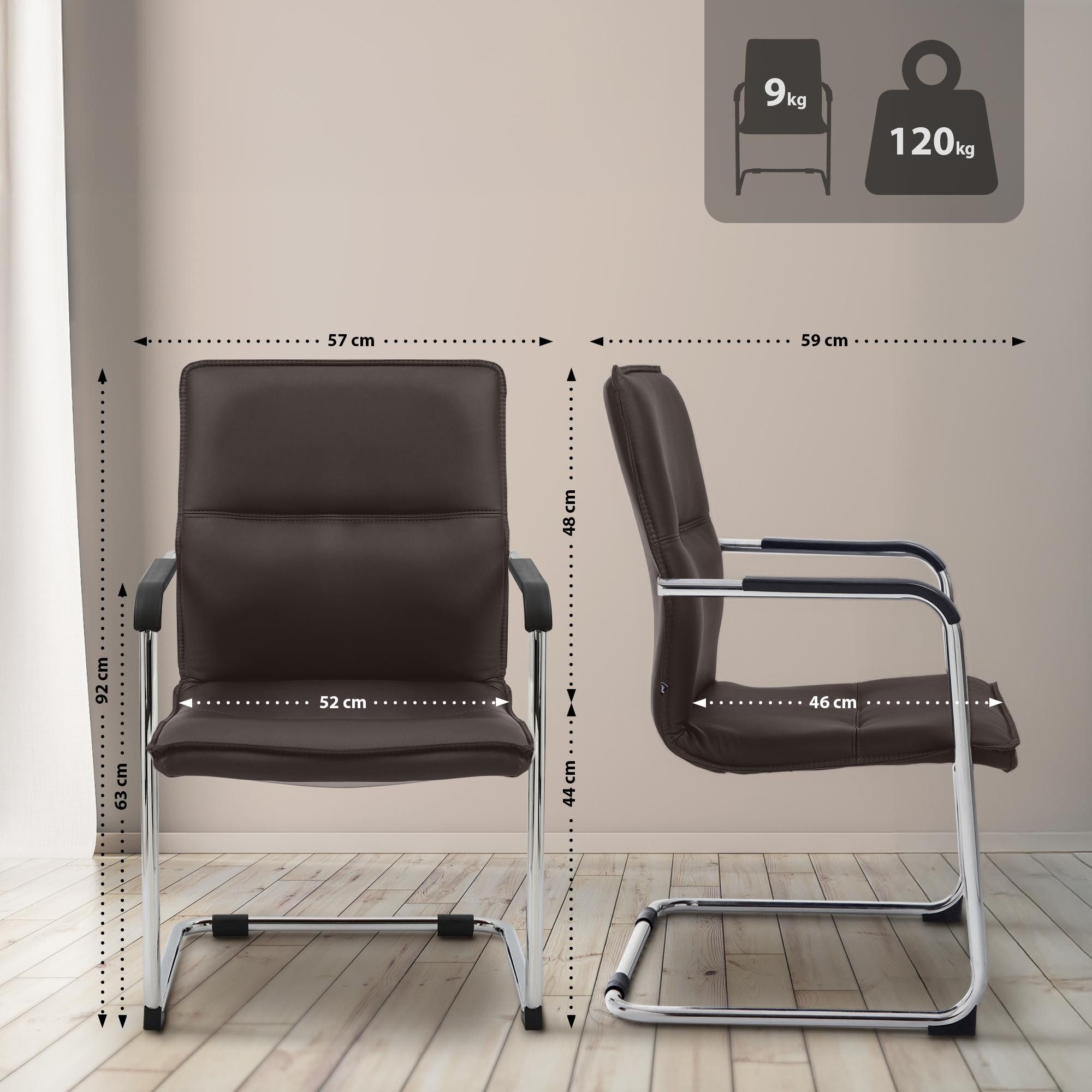 CLP Besucherstuhl Seattle Kunstleder, Kunstlederbezug, mit günstig online kaufen