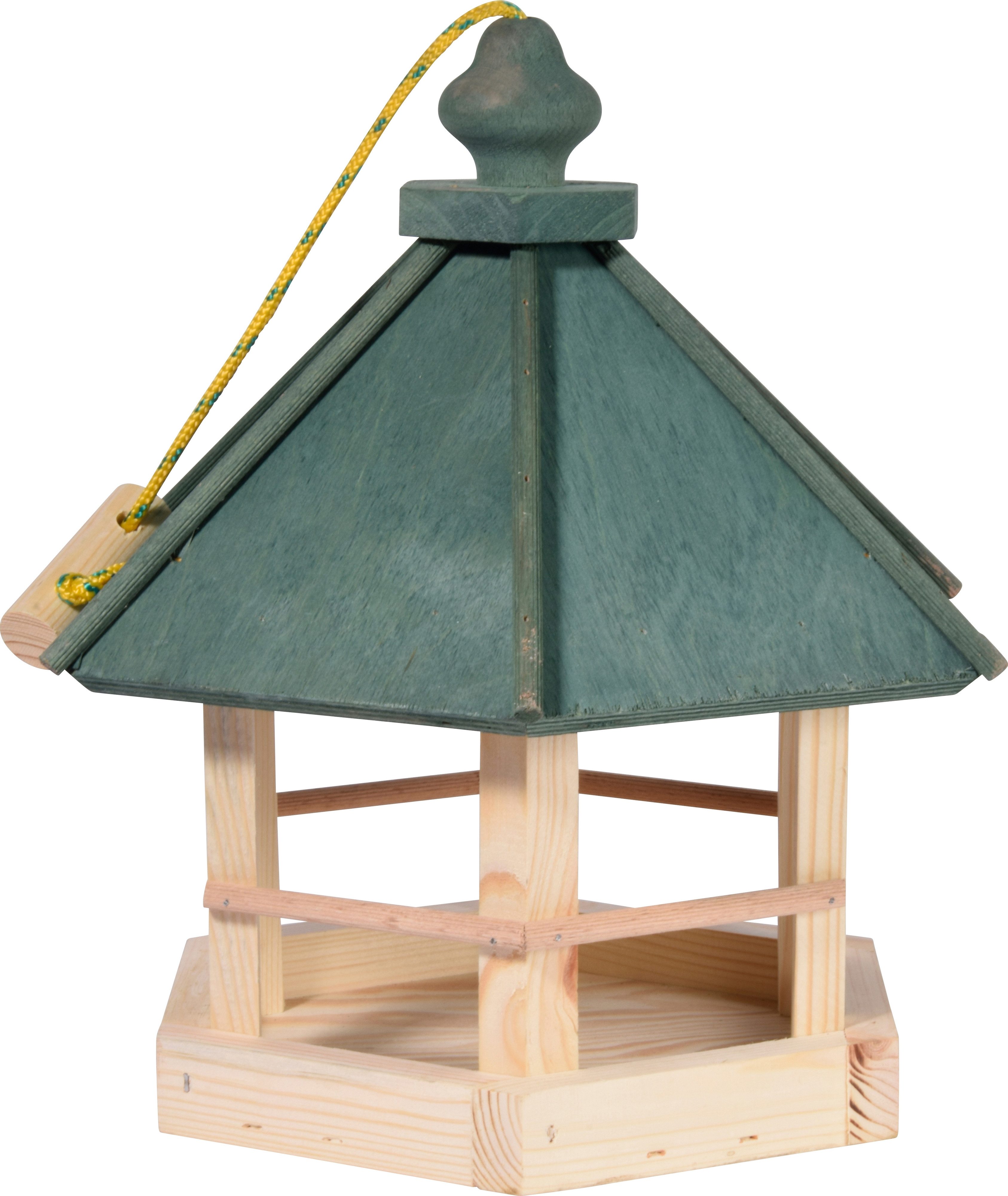 dobar Vogelhaus Klassisches 6-eckiges Vogelhaus zum Aufhängen, Grün