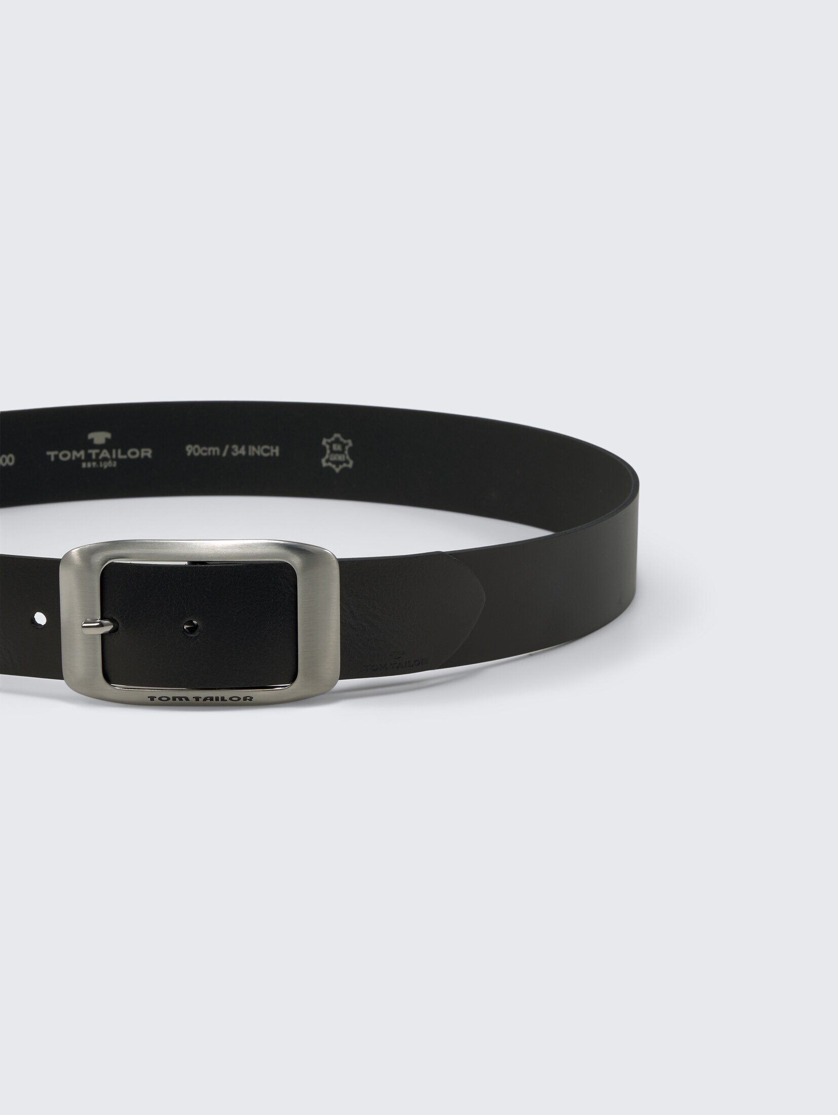 TOM TAILOR Ledergürtel Belts TTAMY Ledergürtel mit eckiger Dornschließe