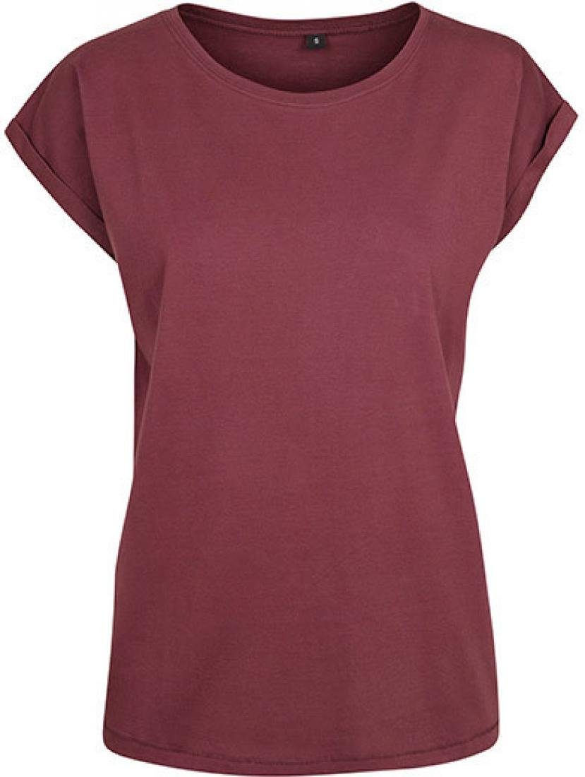 Build Your Brand Rundhalsshirt Ladies Extended Shoulder Damen T-Shirt günstig online kaufen