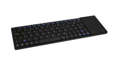 Rii »Mini K12+« Tastatur mit Touchpad (Touchpad,Multimediatasten,ultra dünn,klein)