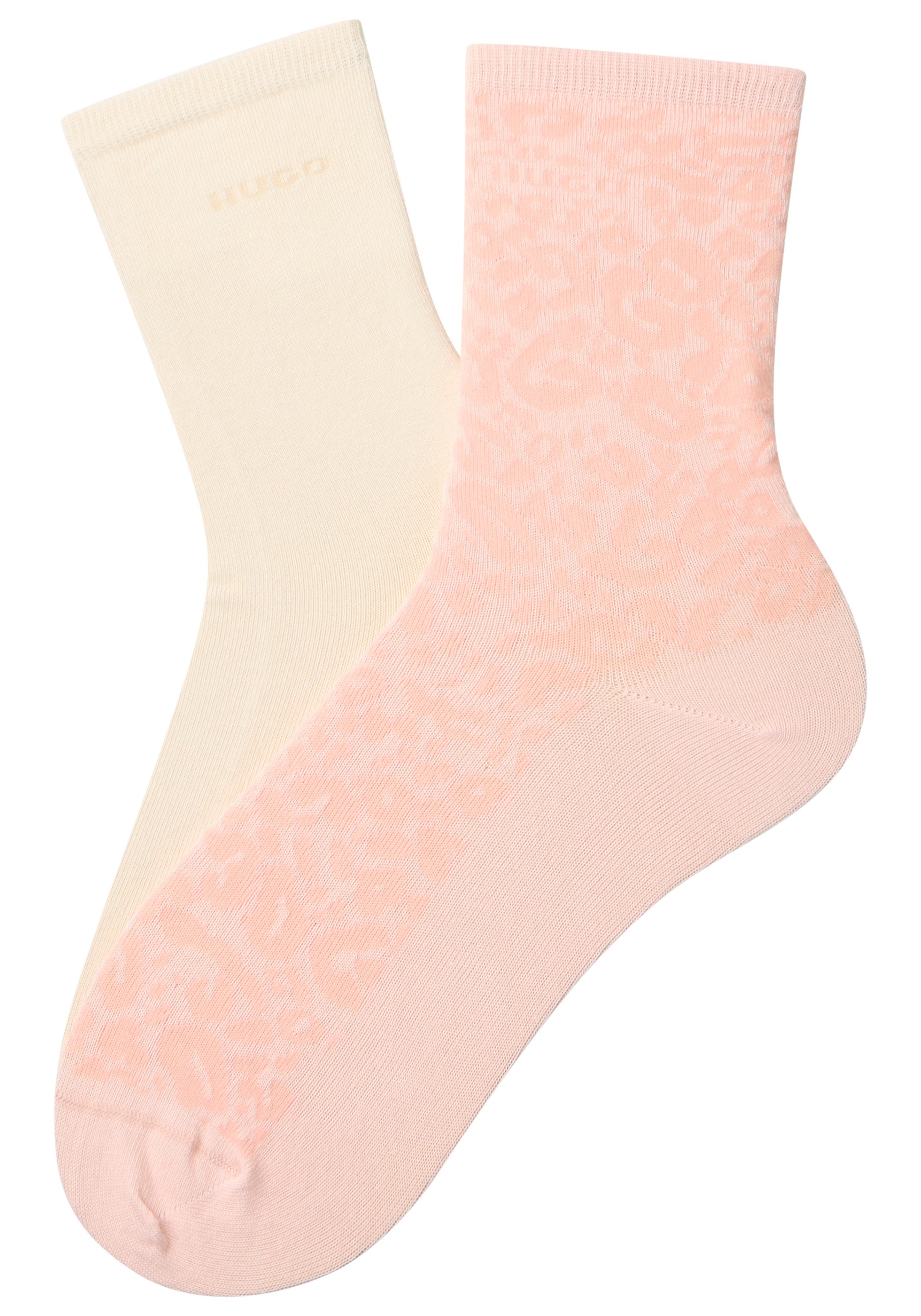 HUGO Socken LEO LOGO (Packung, 2-Paar) mit HUGO-Schriftzug