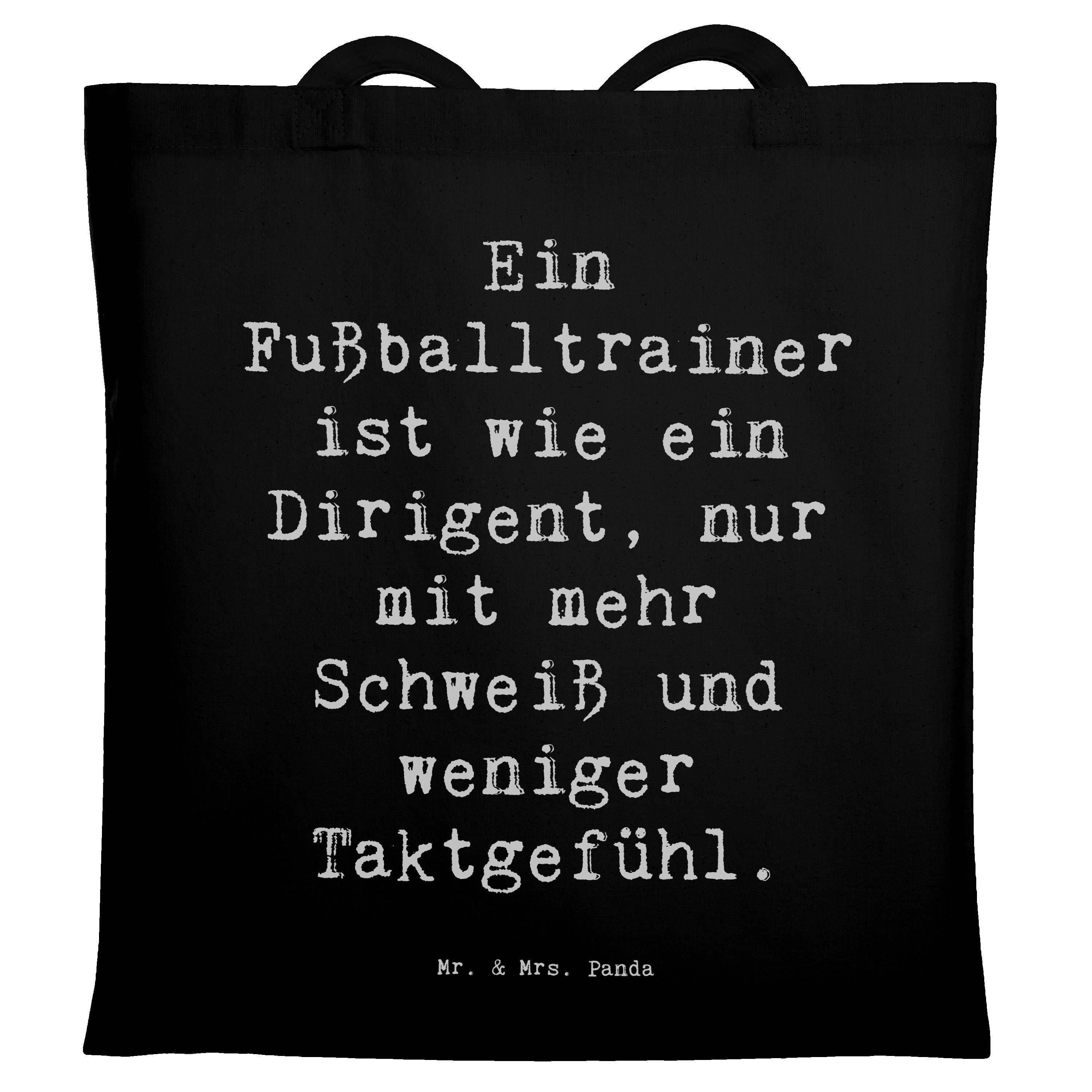 Tragetasche Spruch Fußballtrainer Dirigent - Schwarz - Geschenk, Humor, Berufsall