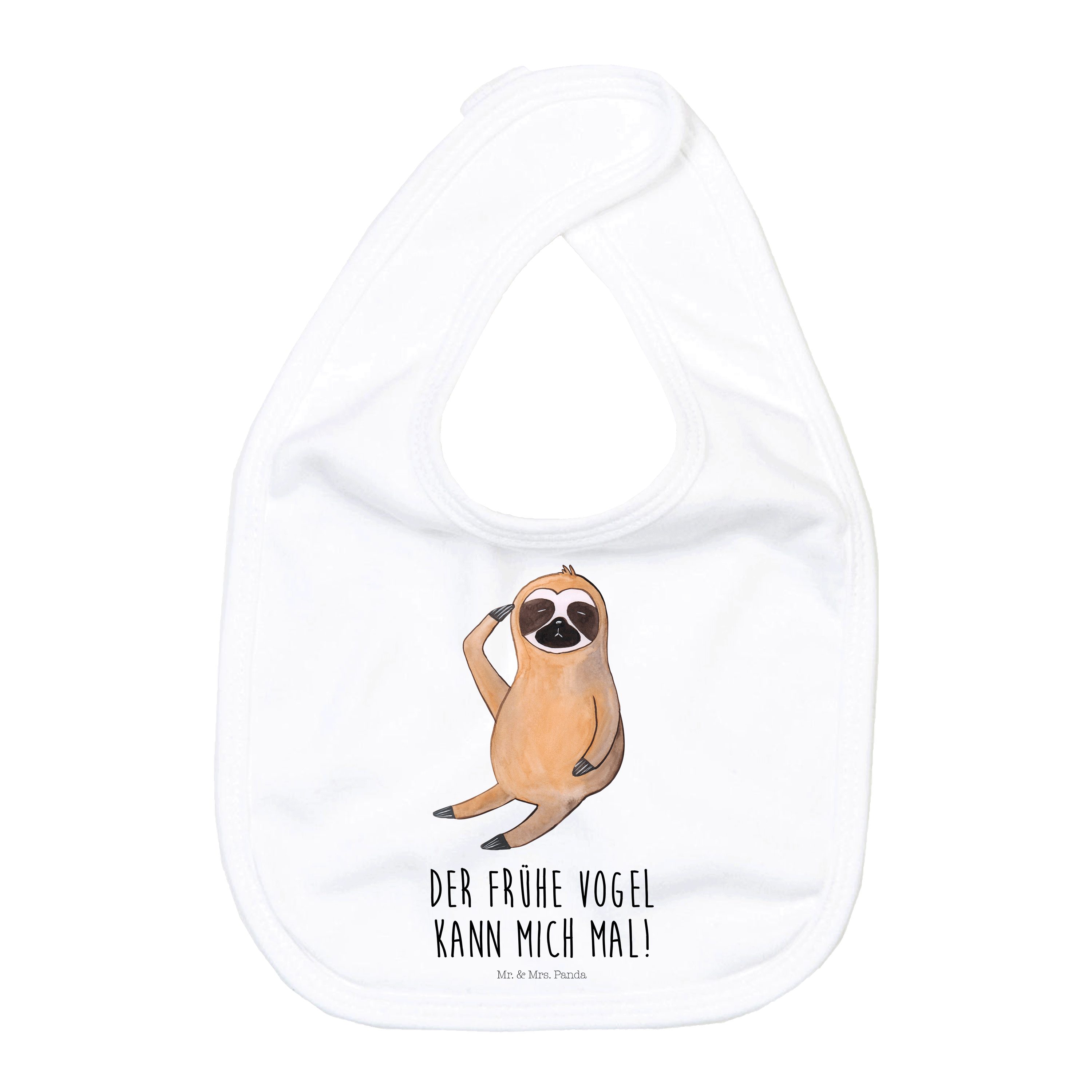 Tragetuch Faultier Vogel - Weiß - Geschenk, der frühe Vogel, Faultier Geschenk