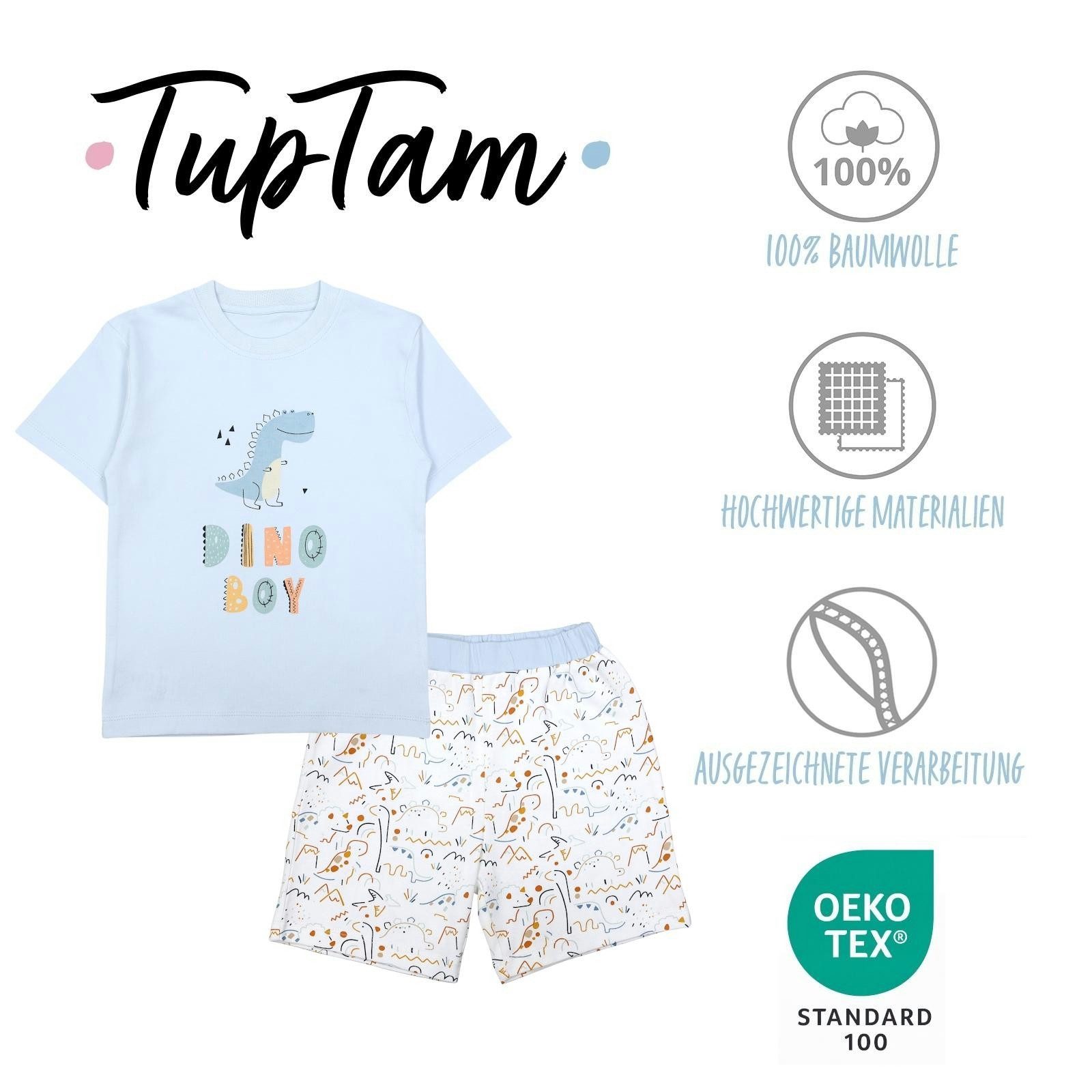 TupTam Schlafanzug Kinder Jungen Pyjama Schlafanzug Set Kurzarm 2-teilig Sommer – Bild 2 von 4