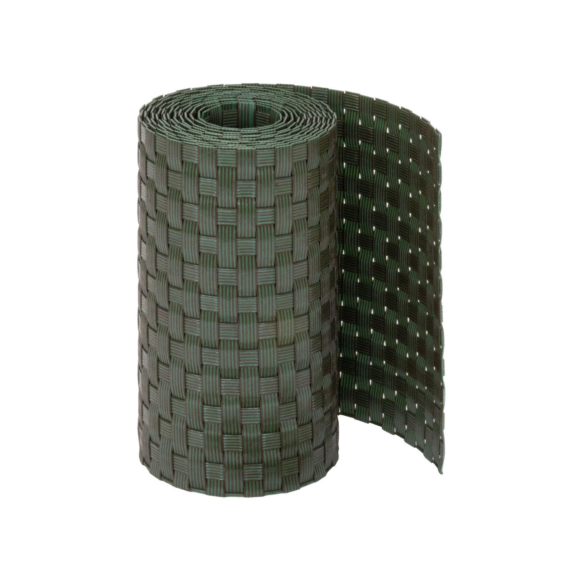 Jardinion Sichtschutzstreifen Sichtschutzstreifen Rattan Optik, (250 x 19 cm, grün, 1-St), Sichtschutz für Balkon, Terrasse- und Gartenzaun