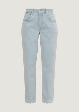 Comma 5-Pocket-Jeans Relaxed: Straight leg-Jeans Waschung, Logo