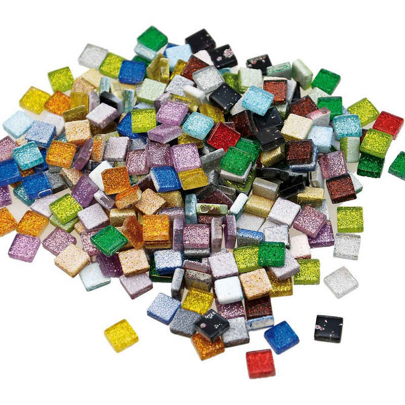 Playbox Malvorlage »Glitzer-Mosaiksteine, 10 x 10 mm, 300 Stück«