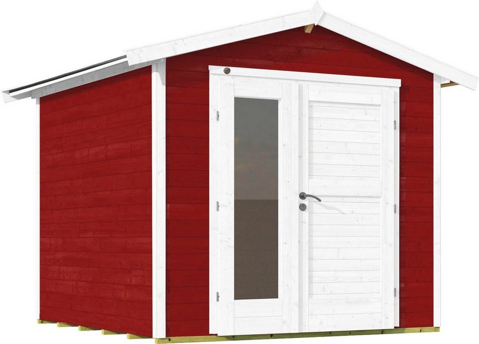 weka Gartenhaus 224 A, BxT: 280x263 cm, Außen in Wetterschutzfarbe  schwedenrot lasiert
