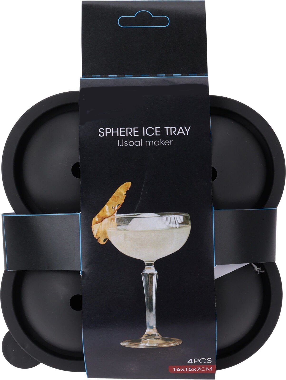 Spetebo Eiswürfelform Silikon Eiswürfelform XL Kugel - 4er / je 6 cm, (Ein Stück 1-tlg), Eiswürfelschale für 4 große Kugeln