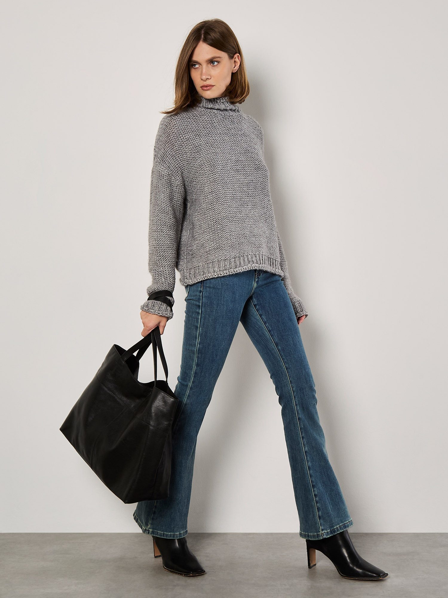 Apricot Strickpullover Grobstrick-Pullover in oversized Passform