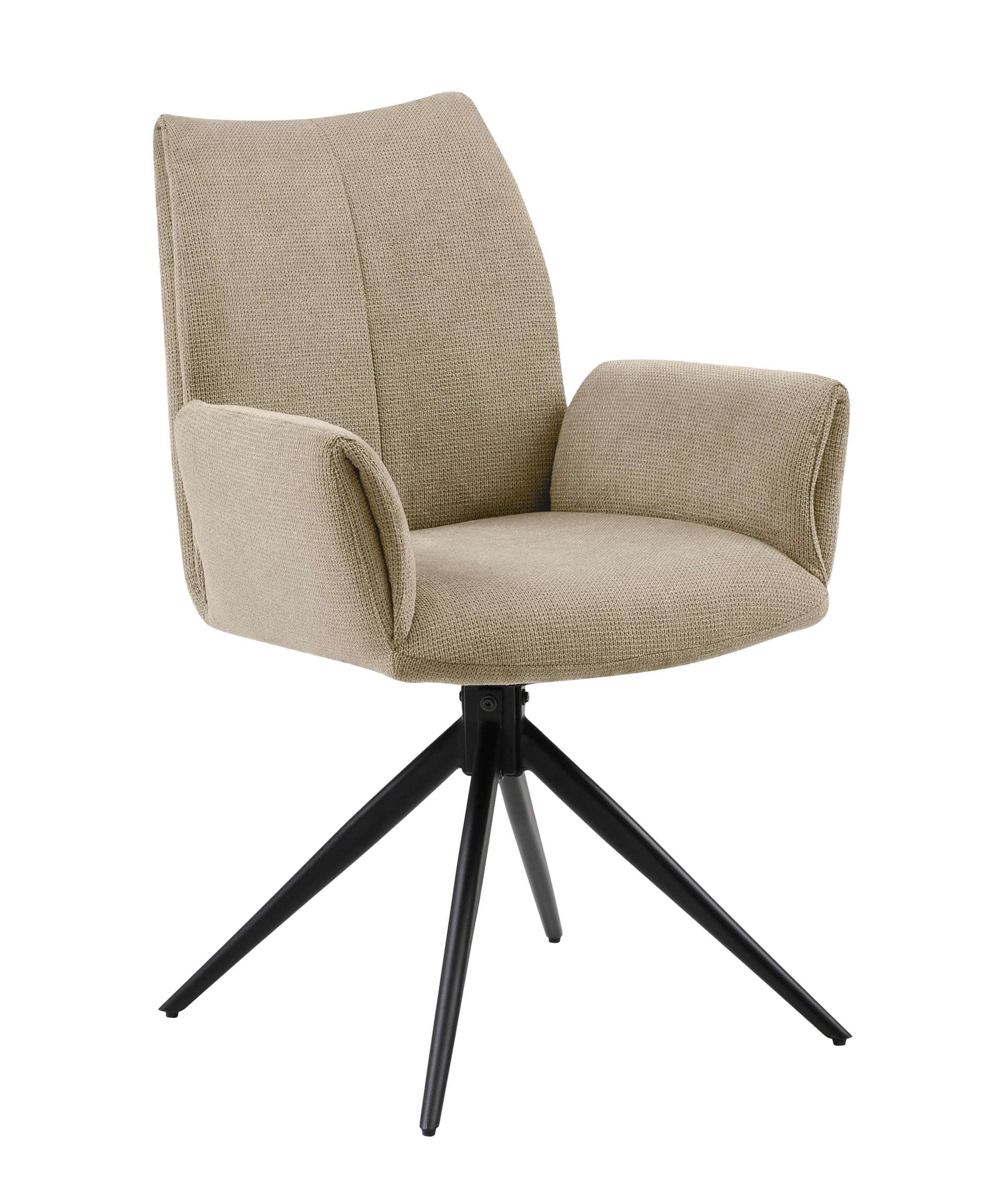LC Home Bistrostuhl LC Home Drehstuhl Esszimmerstuhl Monti Webstoff creme