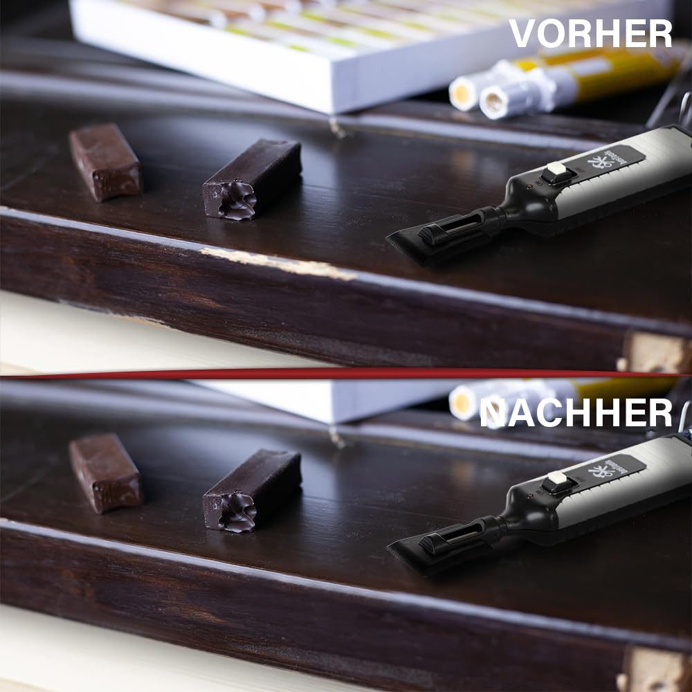 bestTools Schleifpapier Laminat Reparatur Set 16 Teile 11 Wachsfarben Wachsschmelzer, Für Laminat, Parkett & Möbel Kratzer einfach ausbessern – Bild 4 von 5