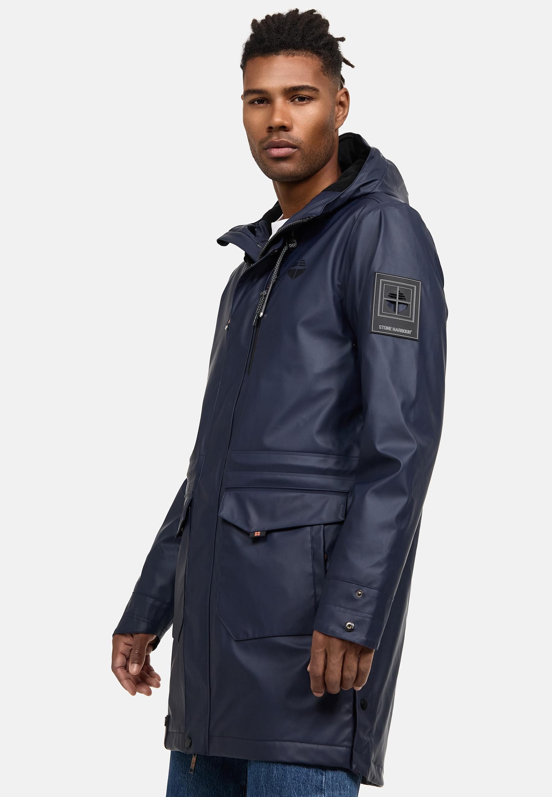 Stone Harbour Regenmantel Verdaan Wasserdichter Regenparka mit Fleece-Innenfutter
