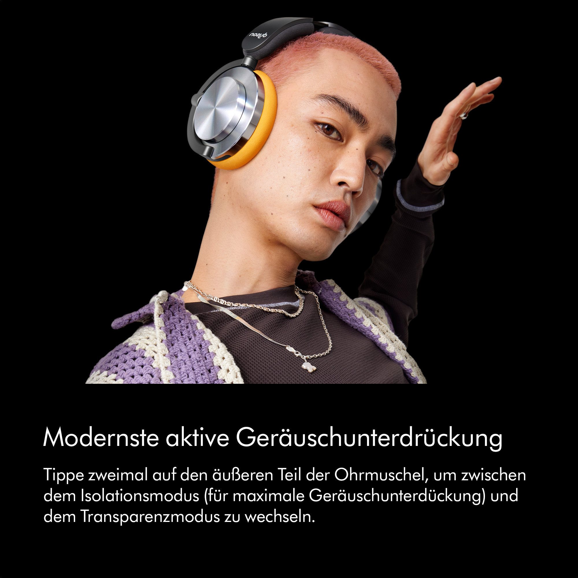 DYSON OnTrac™ Over-Ear-Kopfhörer (Geräuschisolierung, Transparenzmodus, Bluetooth, Integriertes Mikrofon zum telefonieren und Geräuschunterdrückung) – Bild 3 von 5